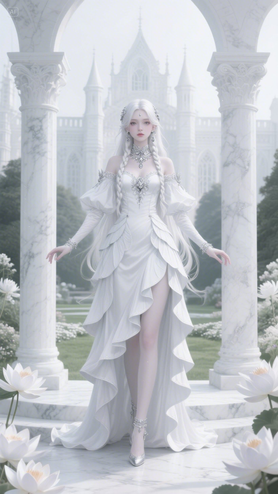 White Gothic Dress