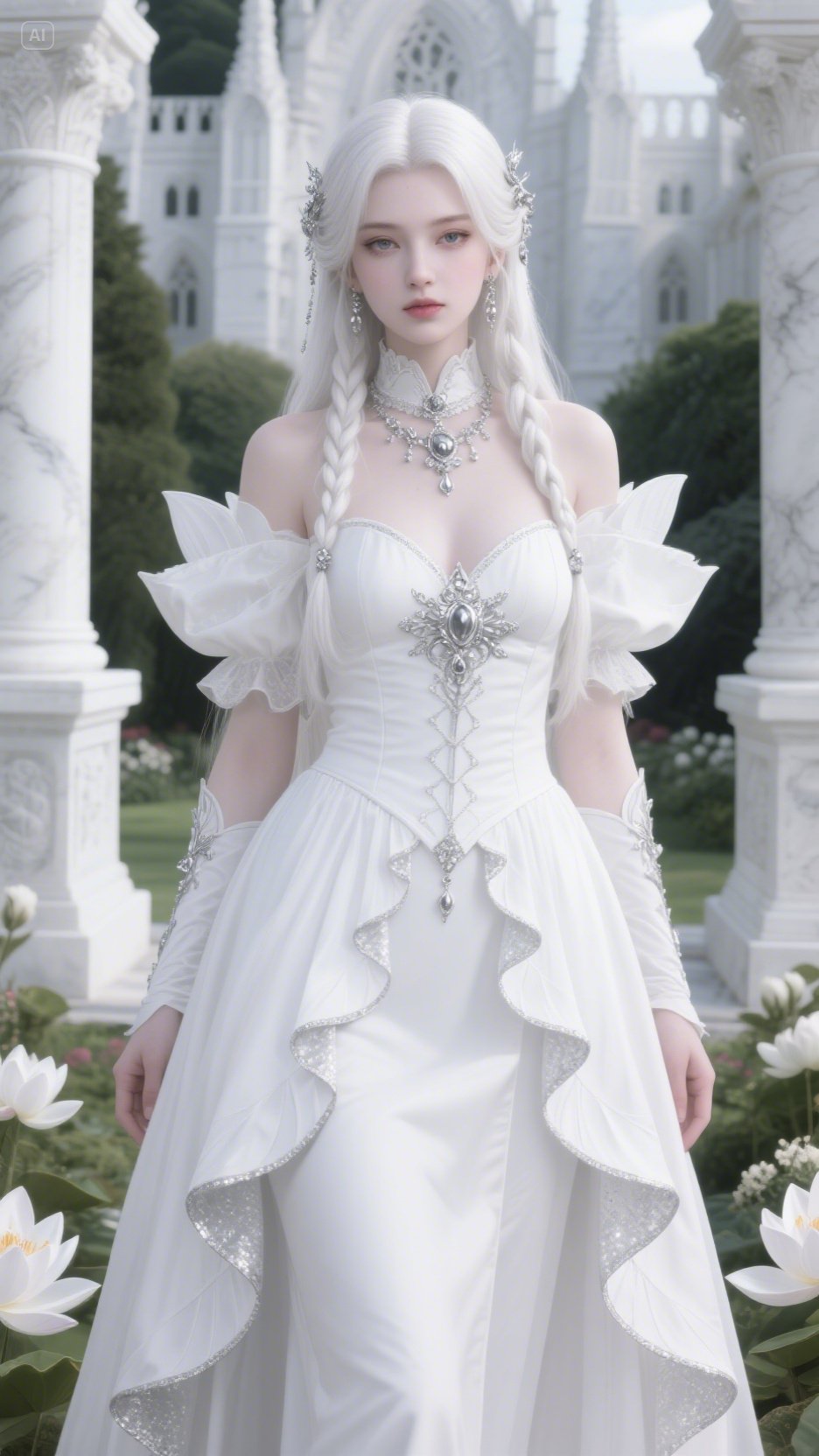 White Gothic Dress