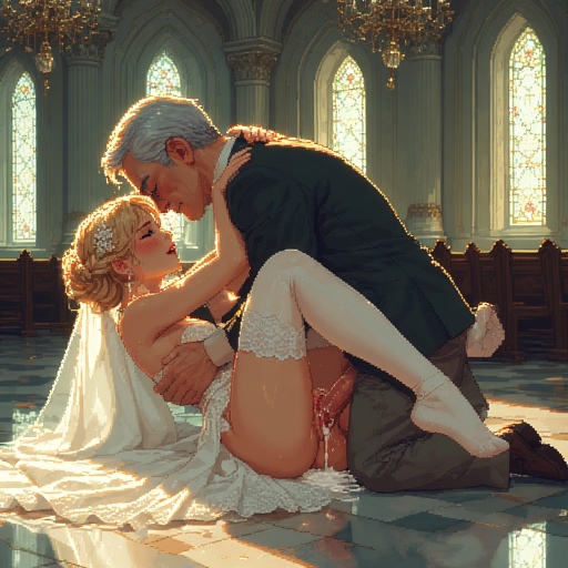The father-in-law's semen shot into the bride's body.