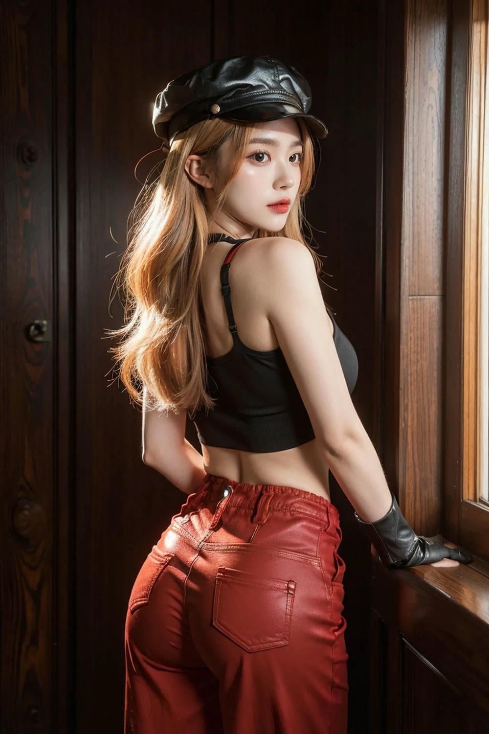 ★Patreon★ AI_Kaori - Stylish Woman in Big Boobs and Red Pants