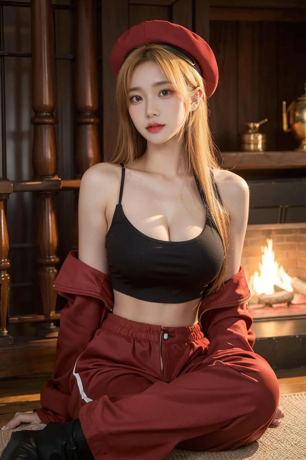 ★Patreon★ AI_Kaori - Stylish Woman in Big Boobs and Red Pants