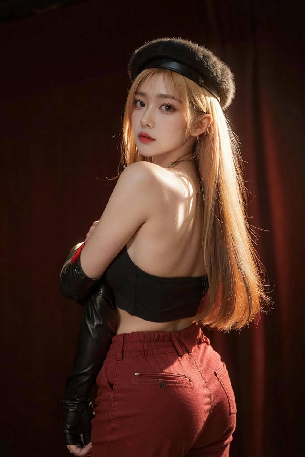 ★Patreon★ AI_Kaori - Stylish Woman in Big Boobs and Red Pants