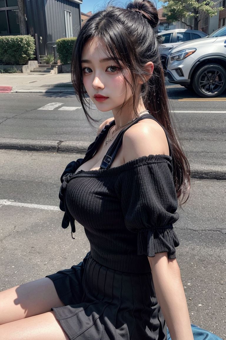 ★Patreon★ AI_Kaori - Stylish Young Woman on City Street Street Style Portrait