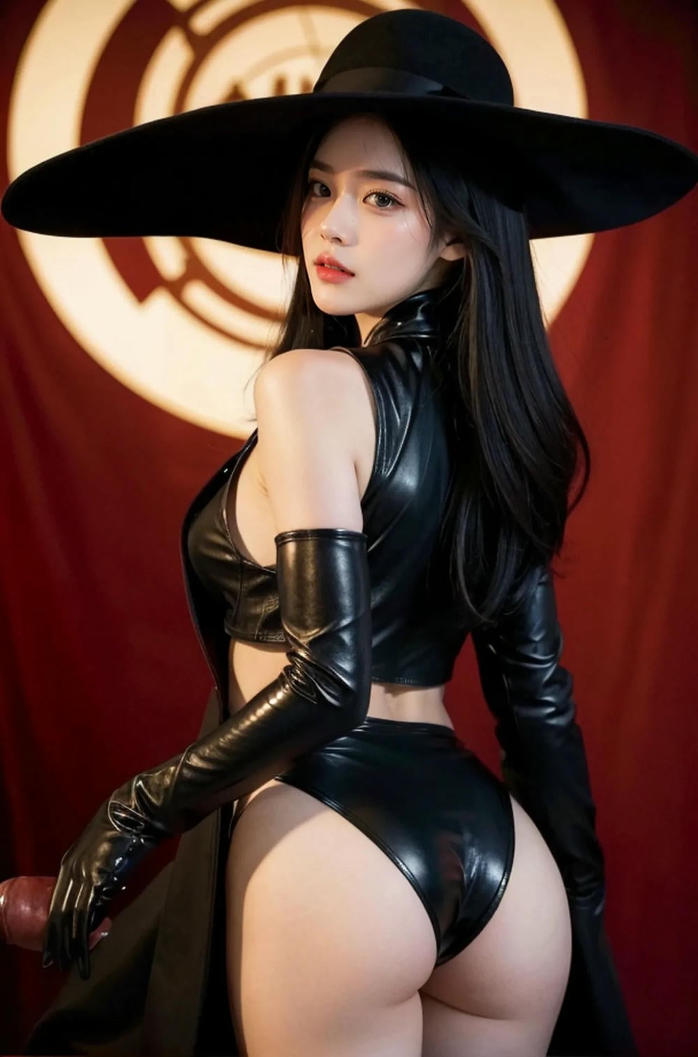 ★Patreon★ AI_Kaori - Woman with Red Lipstick in Black - Part 3