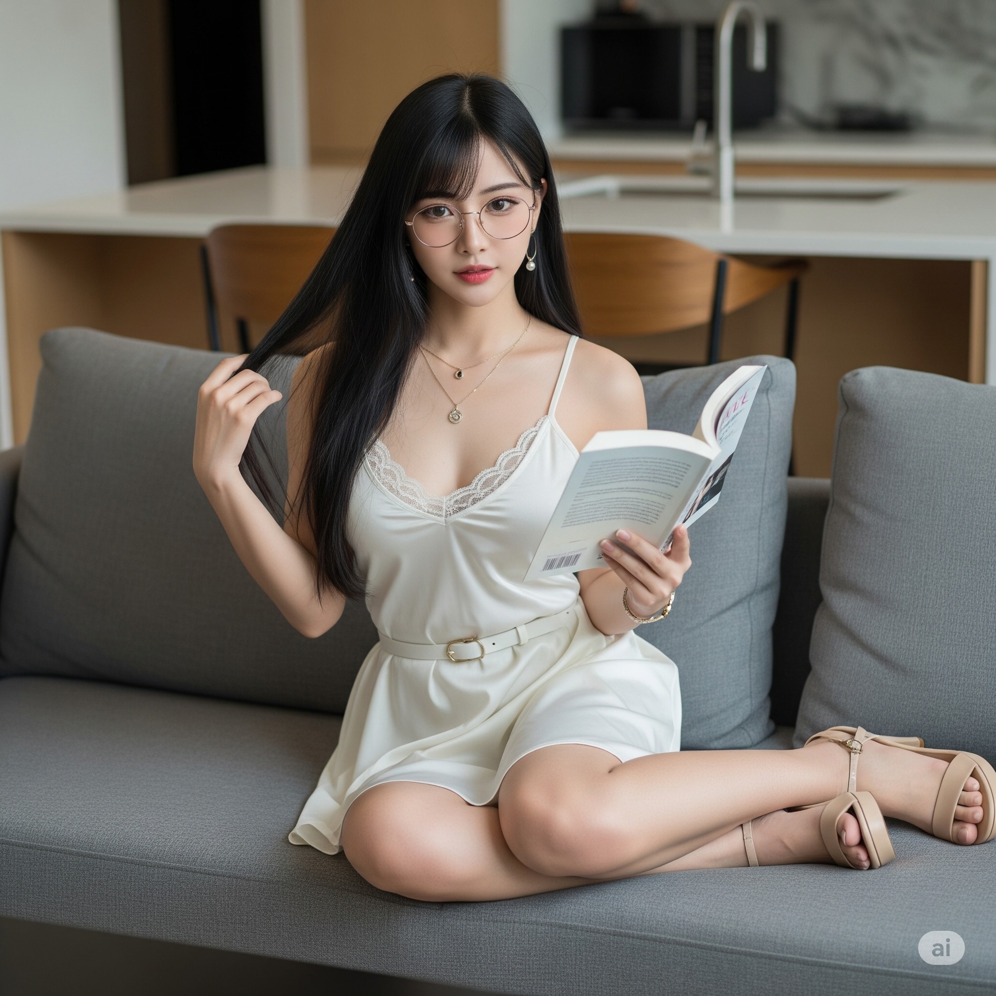 Girl reading a book