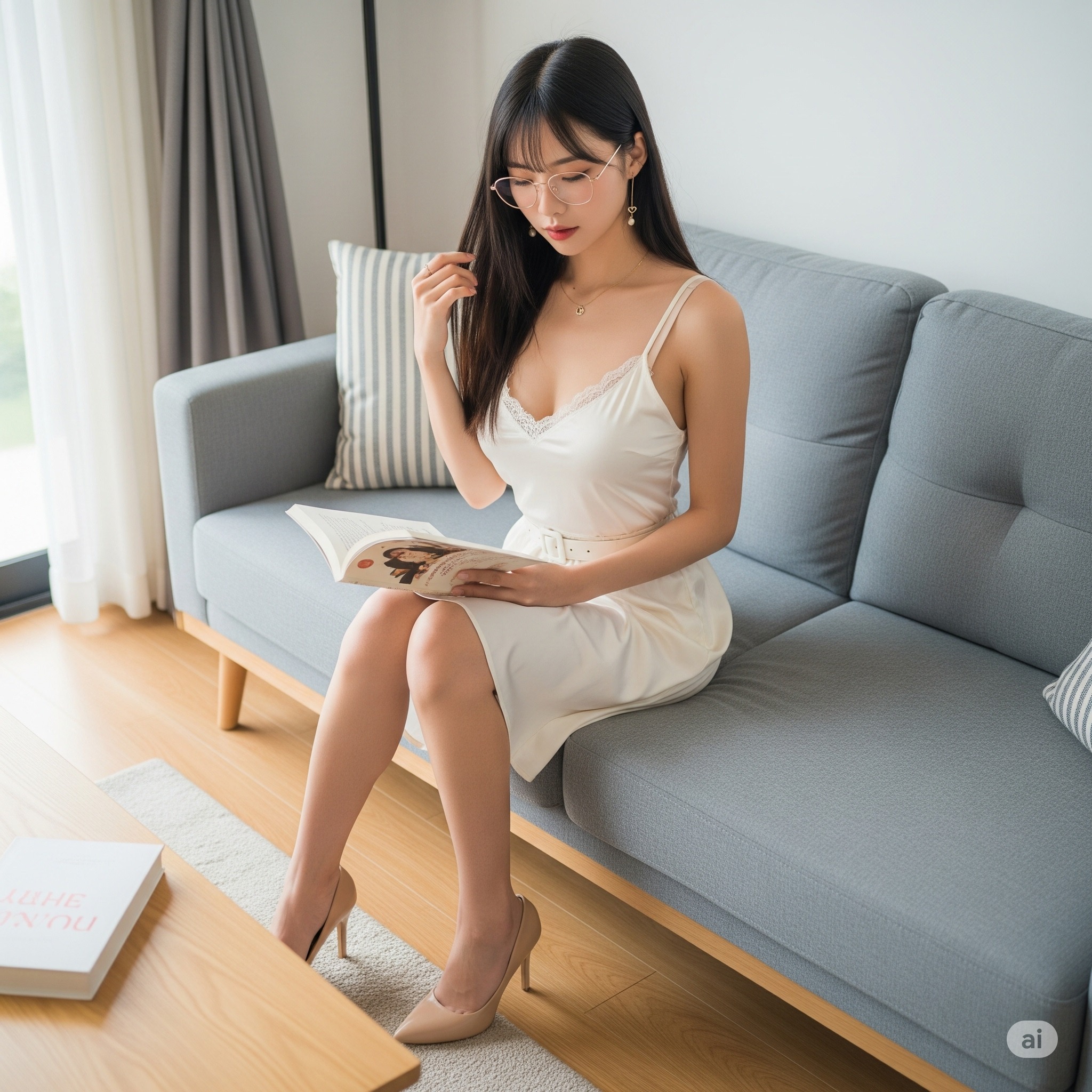Girl reading a book