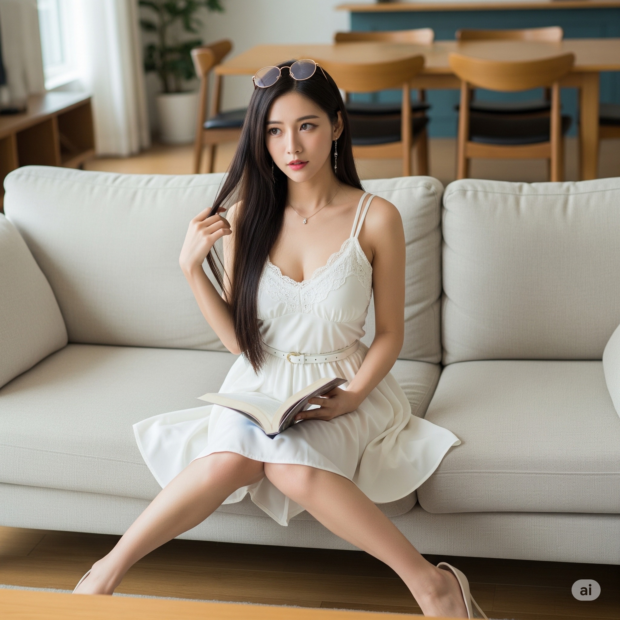 Girl reading a book