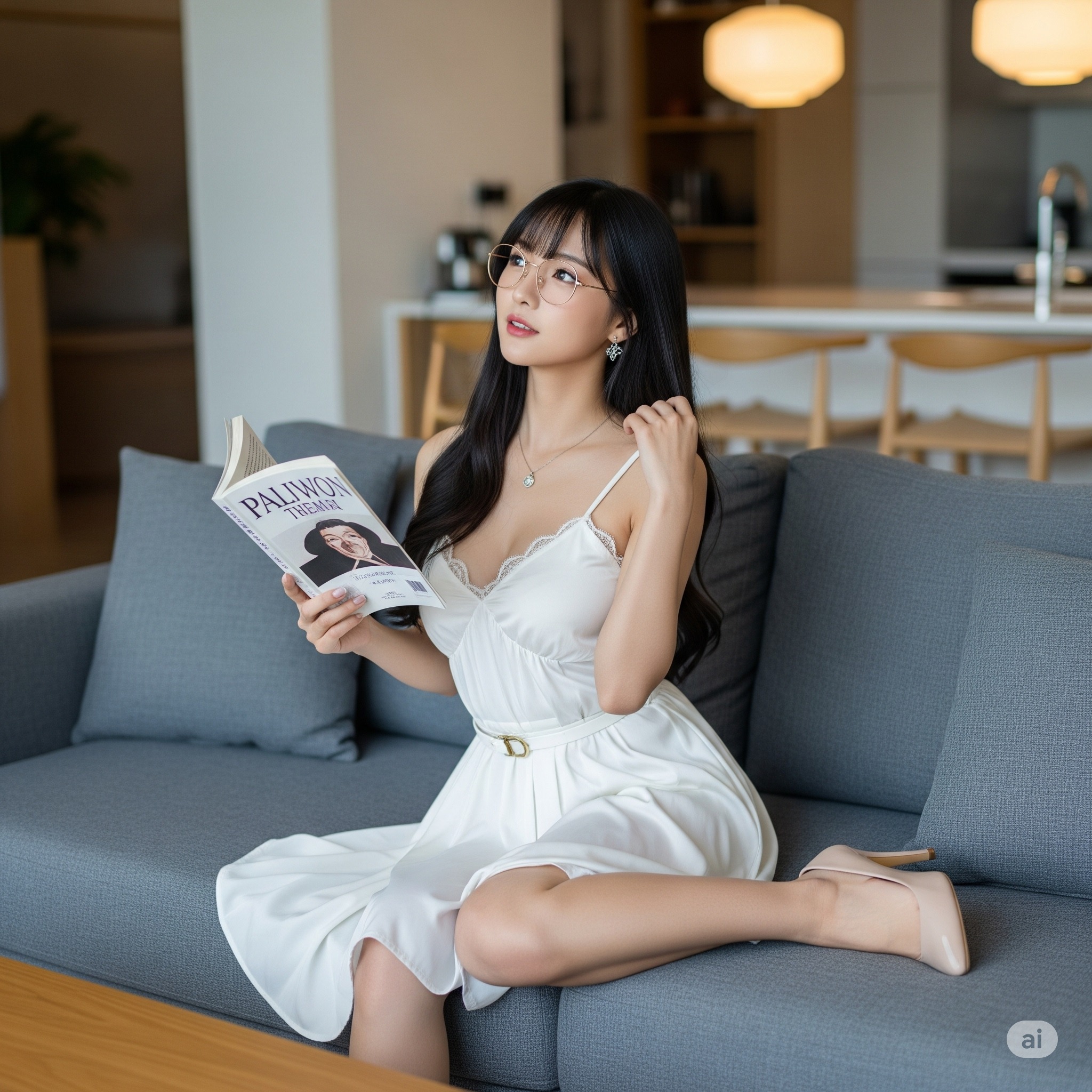 Girl reading a book