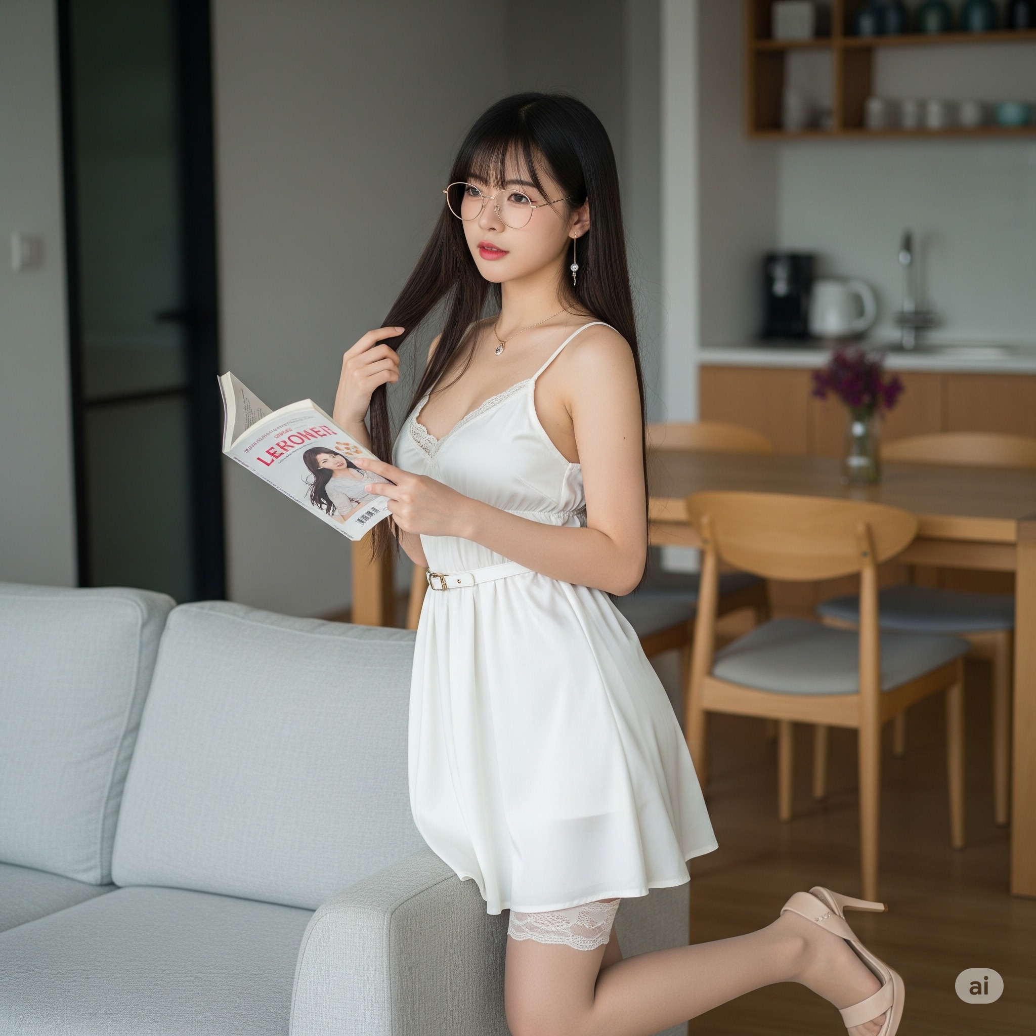Girl reading a book