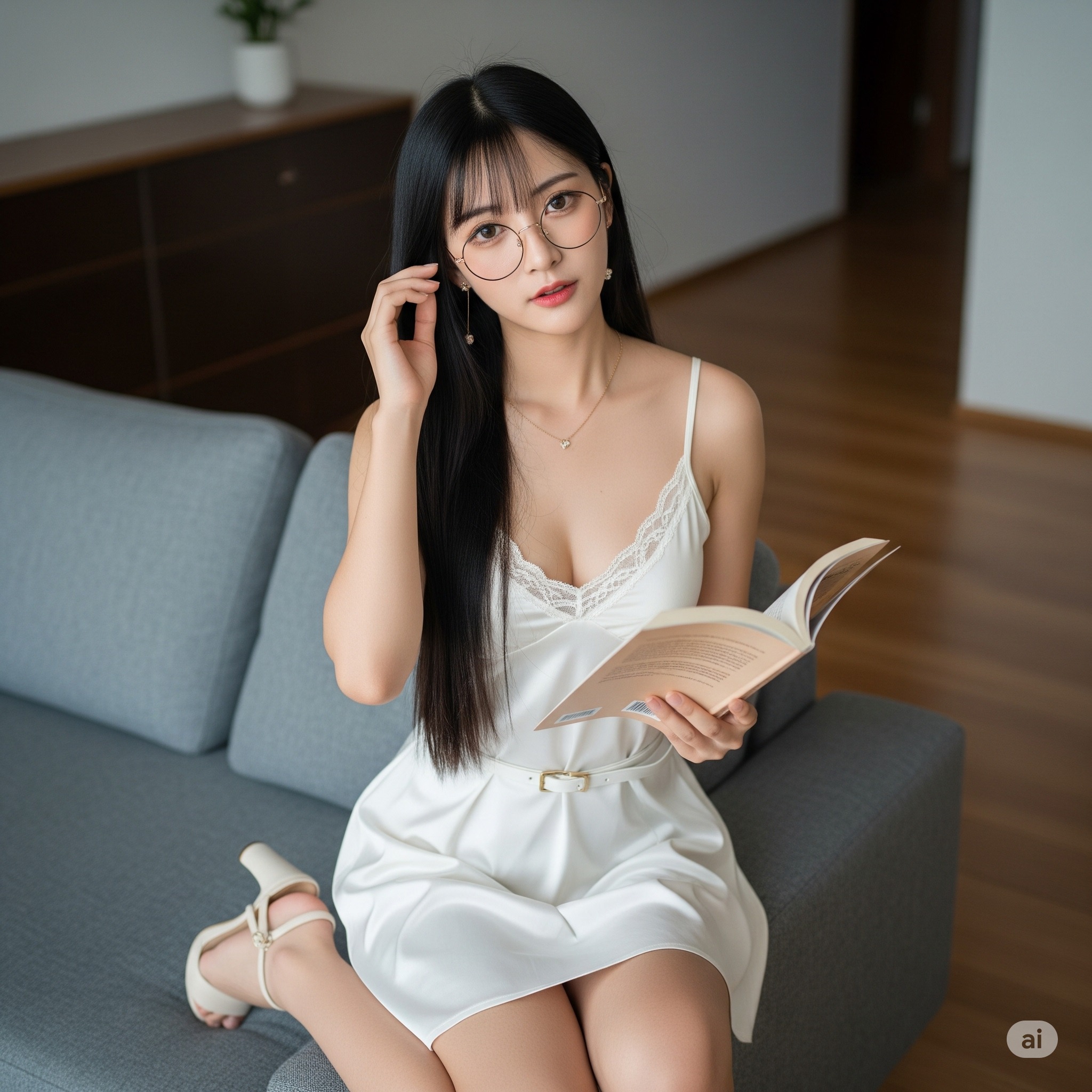 Girl reading a book
