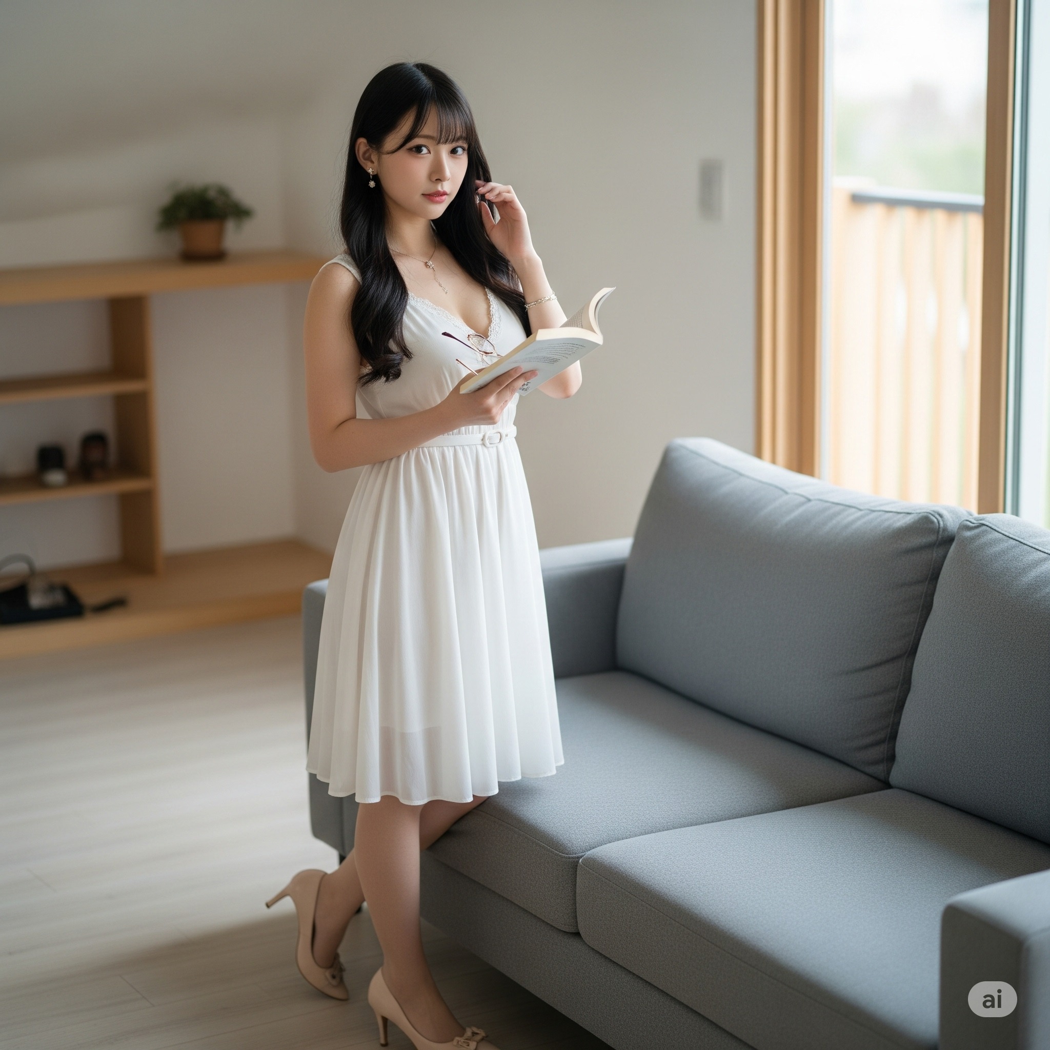 Girl reading a book