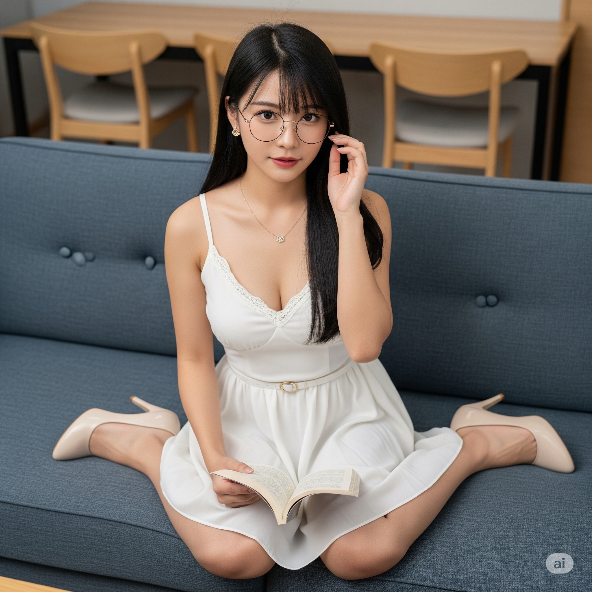 Girl reading a book