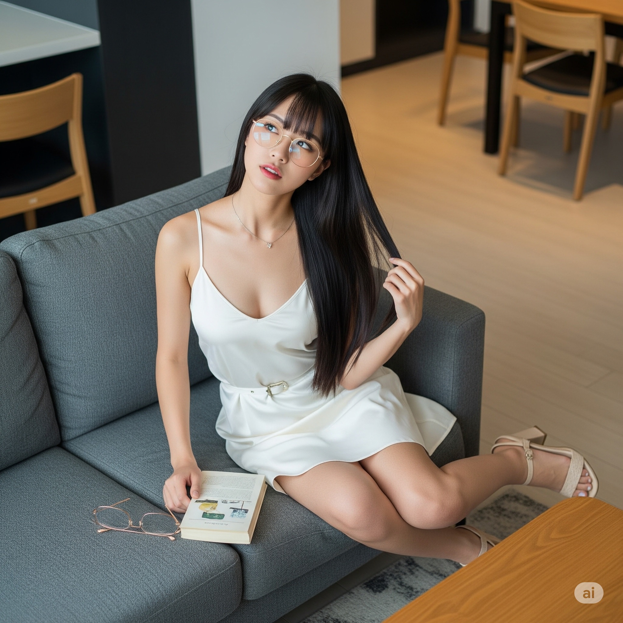 Girl reading a book