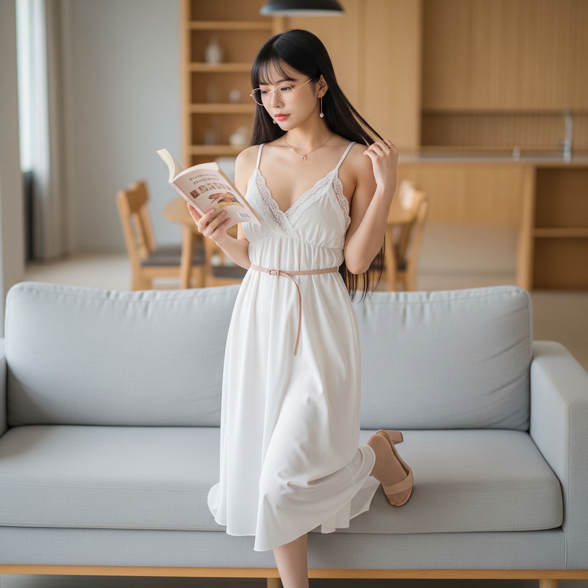Girl reading a book