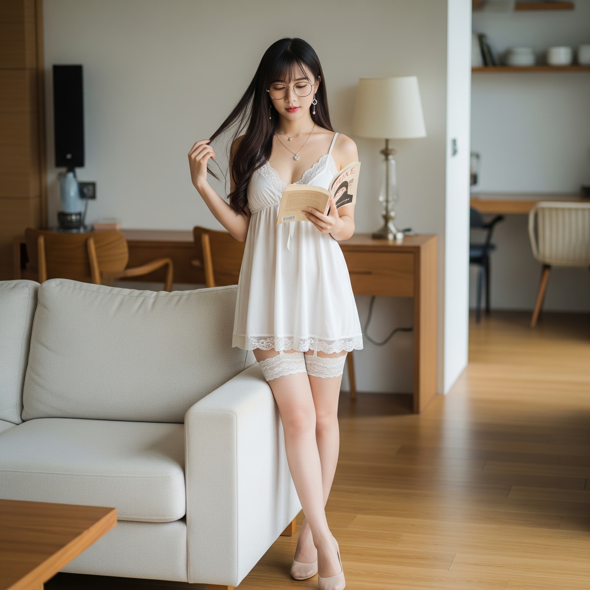 Girl reading a book