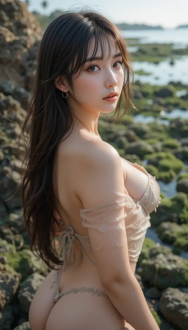 Wind, kissing hair tips