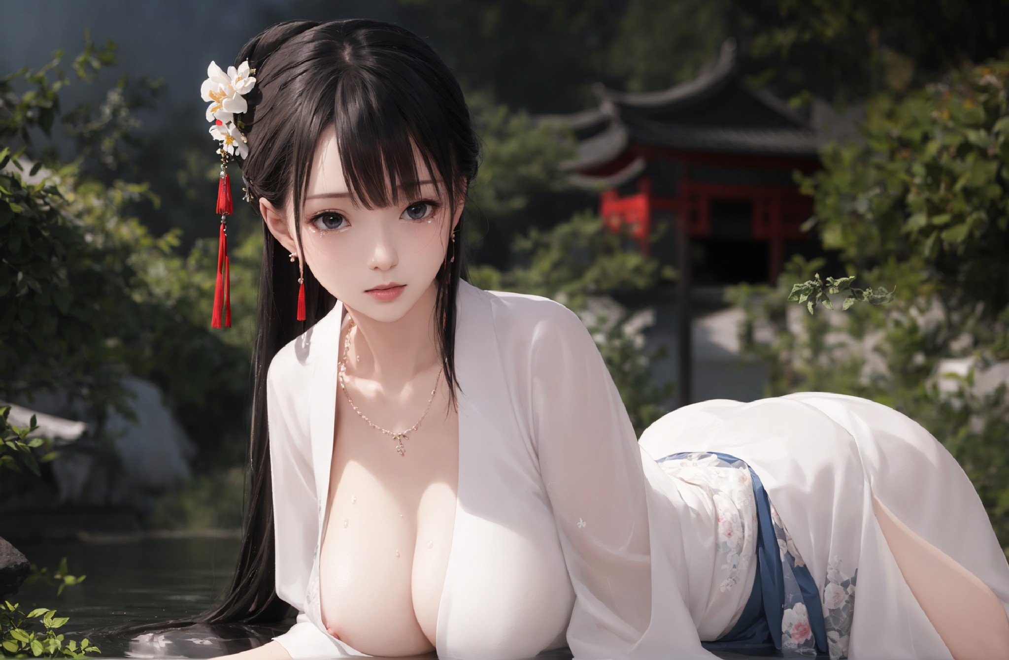 Beautiful girl in chinese Hanfu