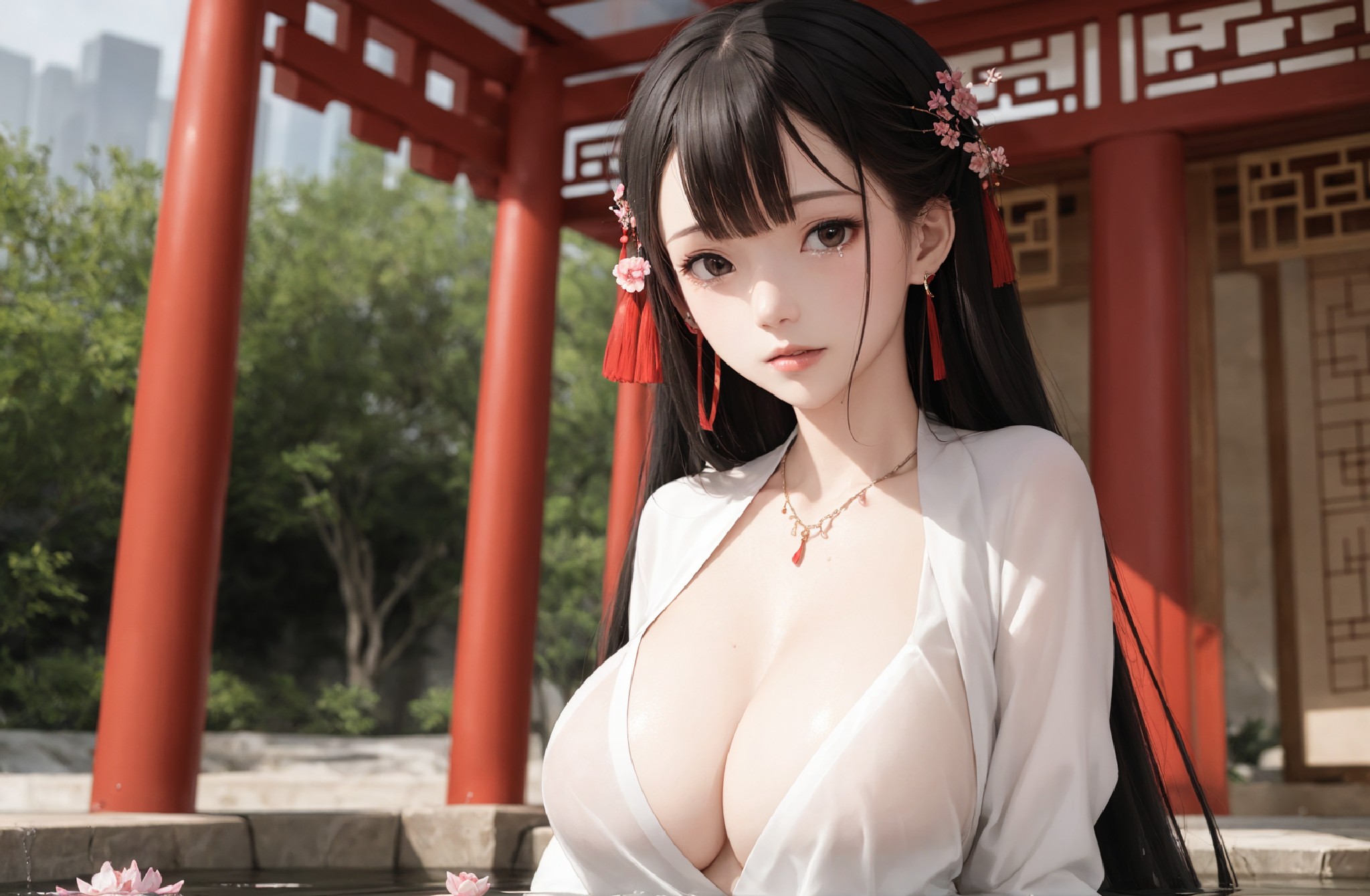 Beautiful girl in chinese Hanfu