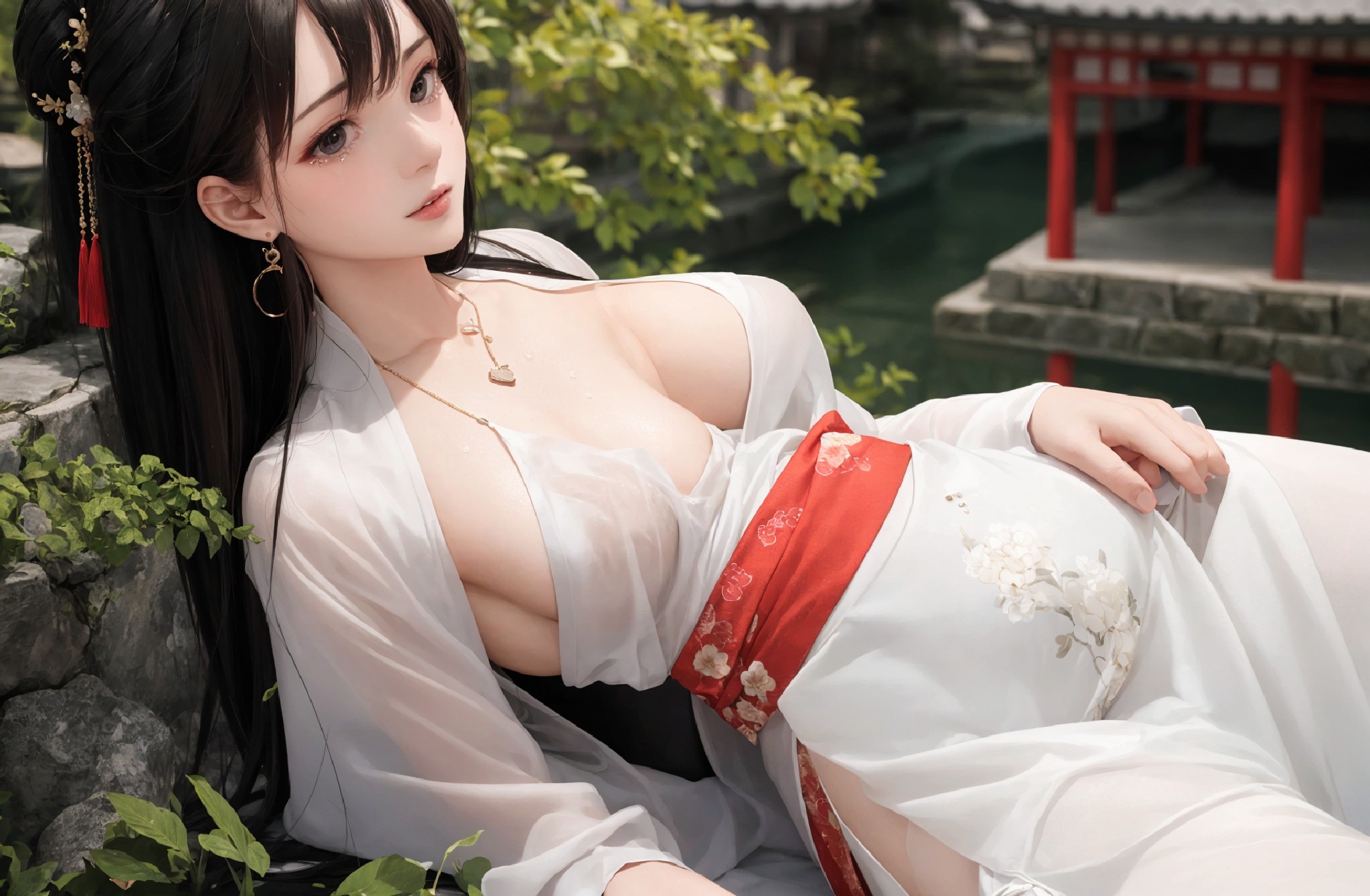 Beautiful girl in chinese Hanfu
