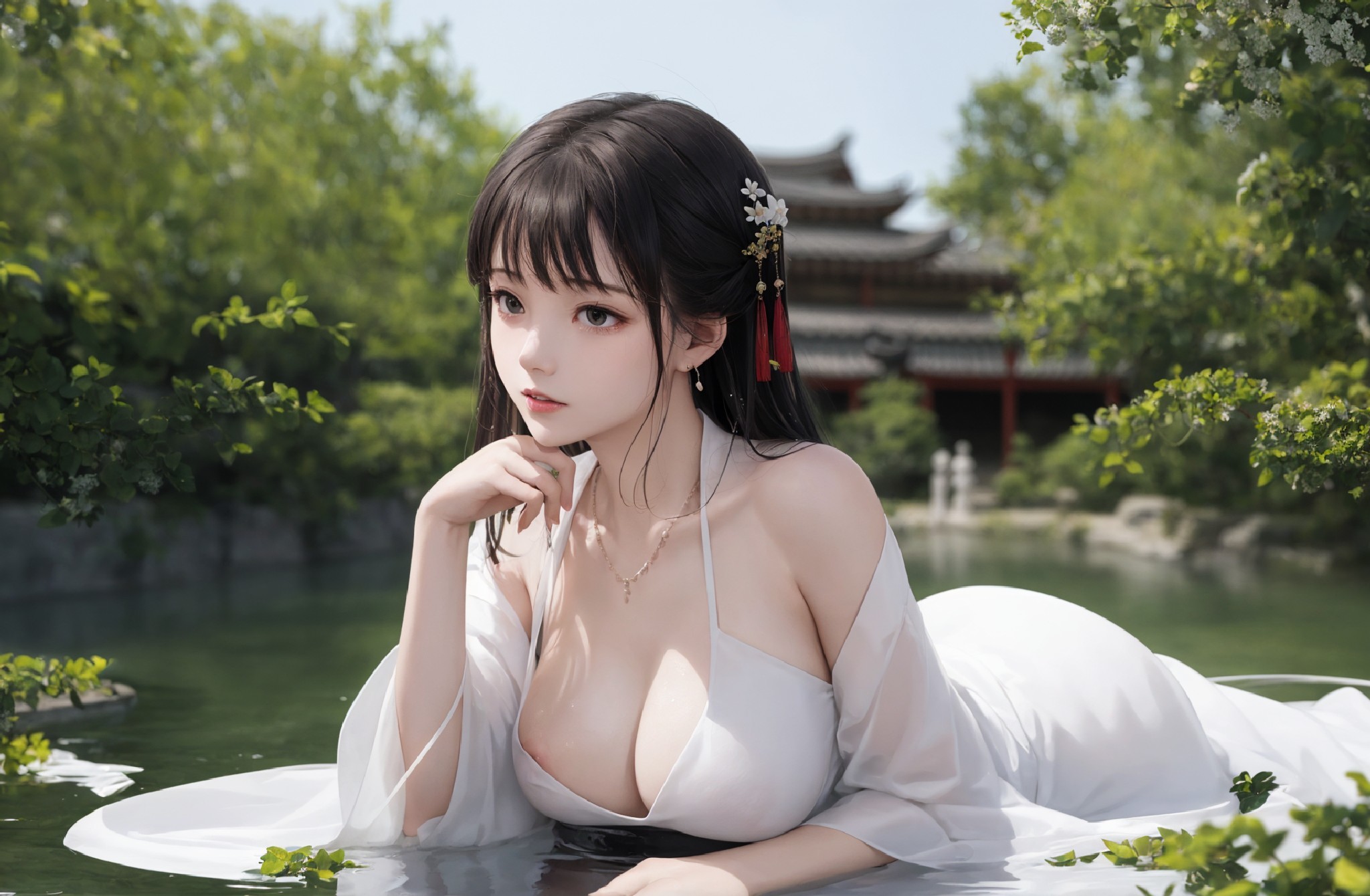 Beautiful girl in chinese Hanfu