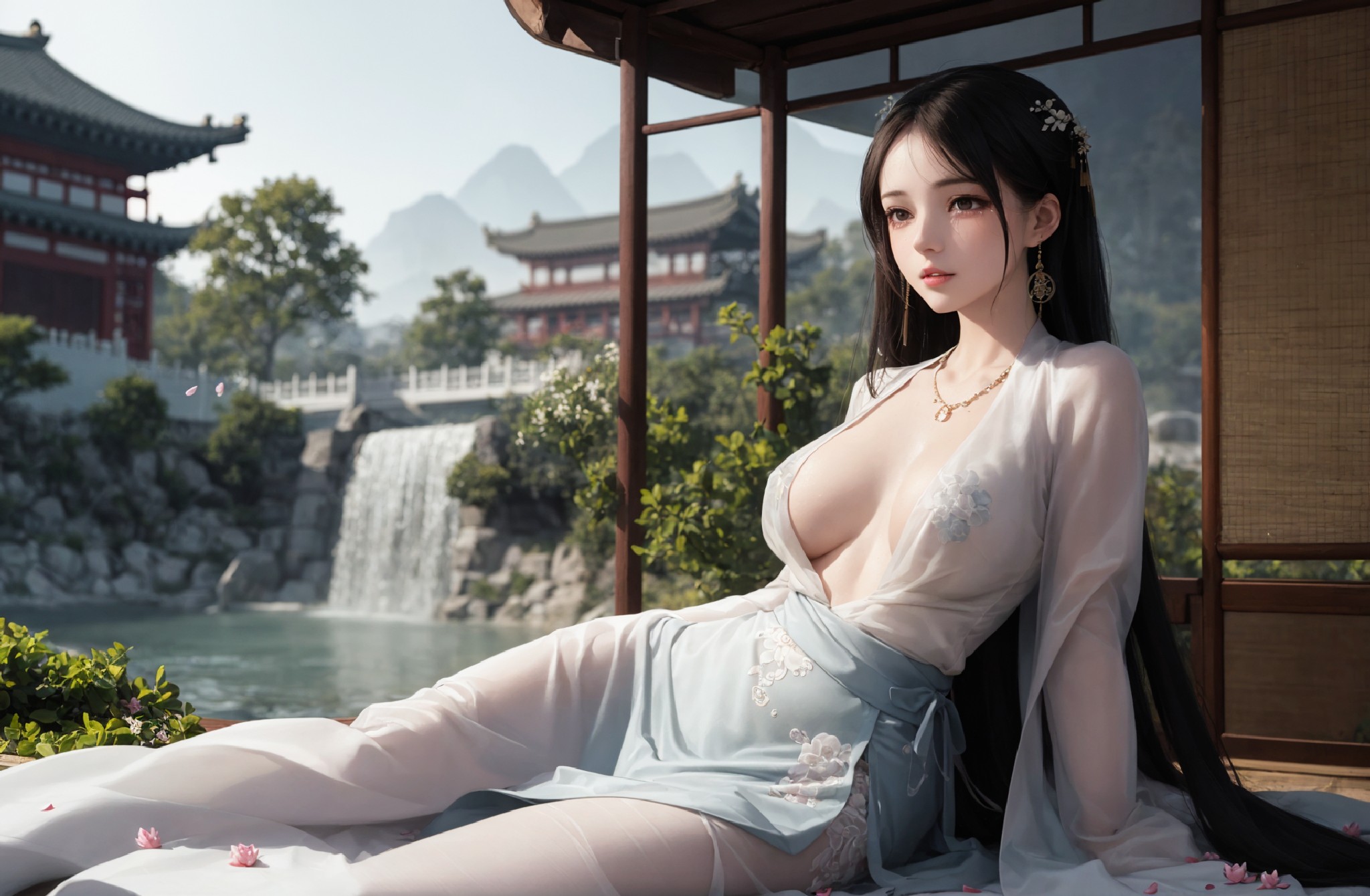 Beautiful girl in chinese Hanfu