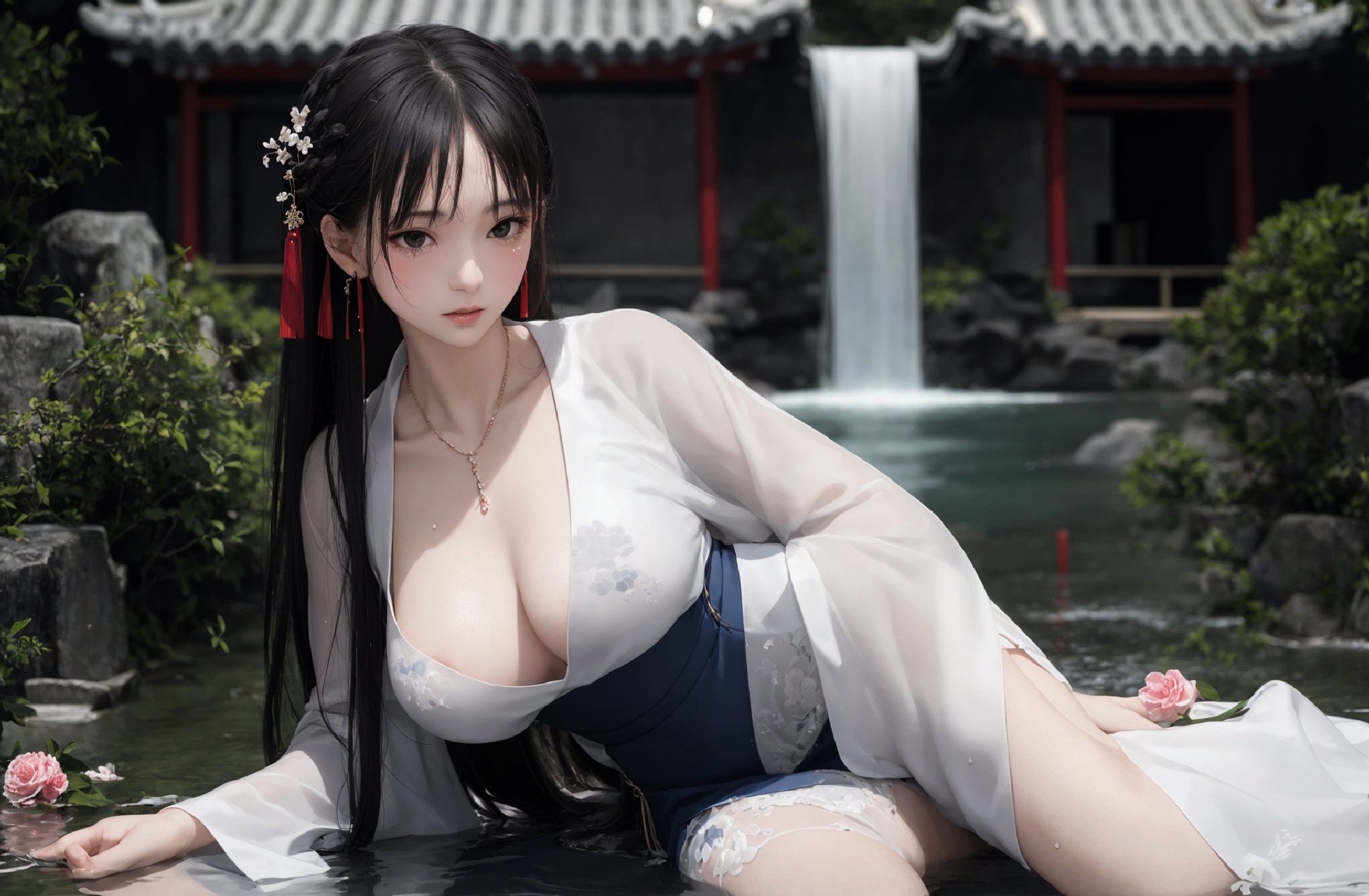 Beautiful girl in chinese Hanfu