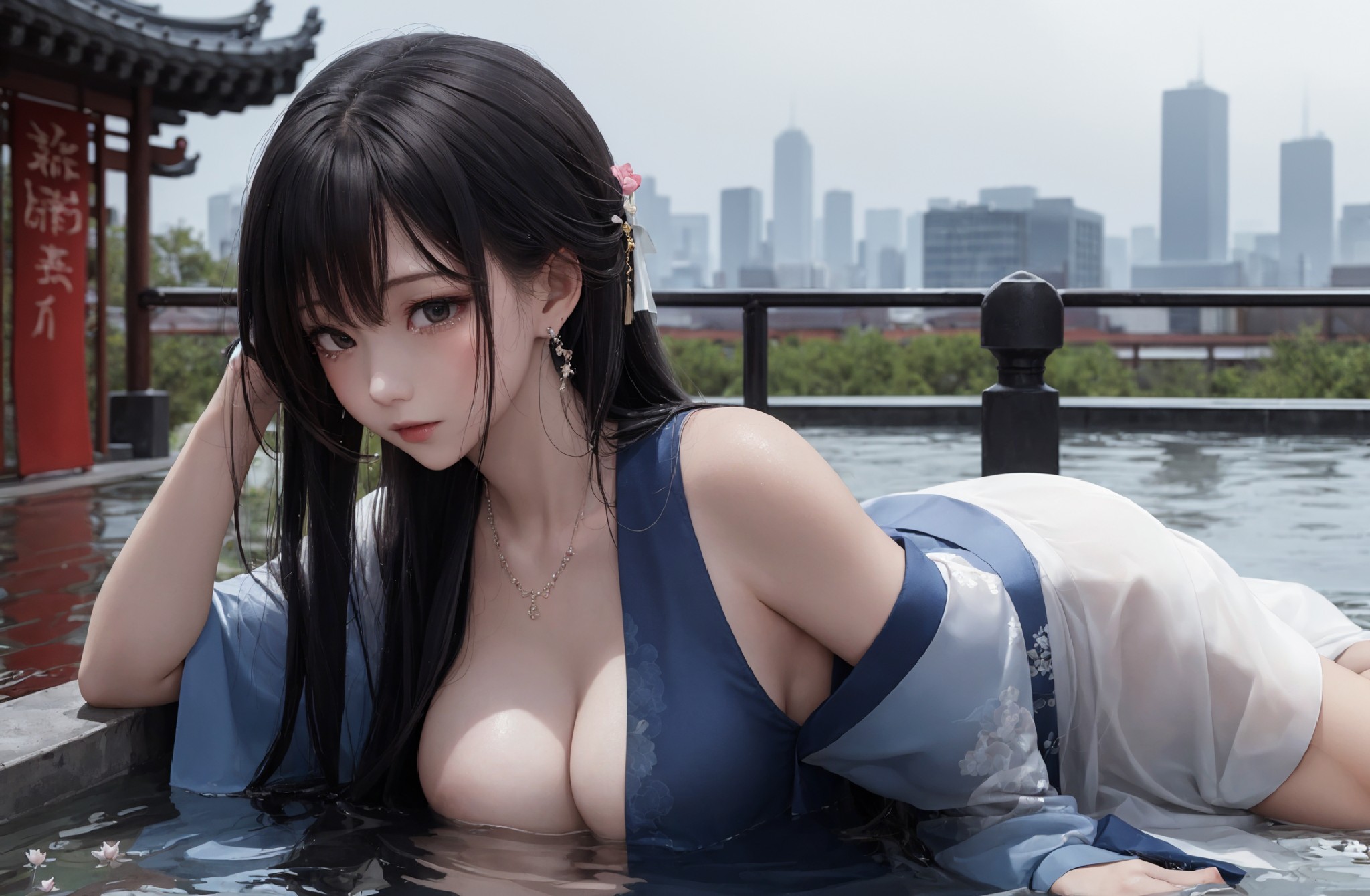Beautiful girl in chinese Hanfu