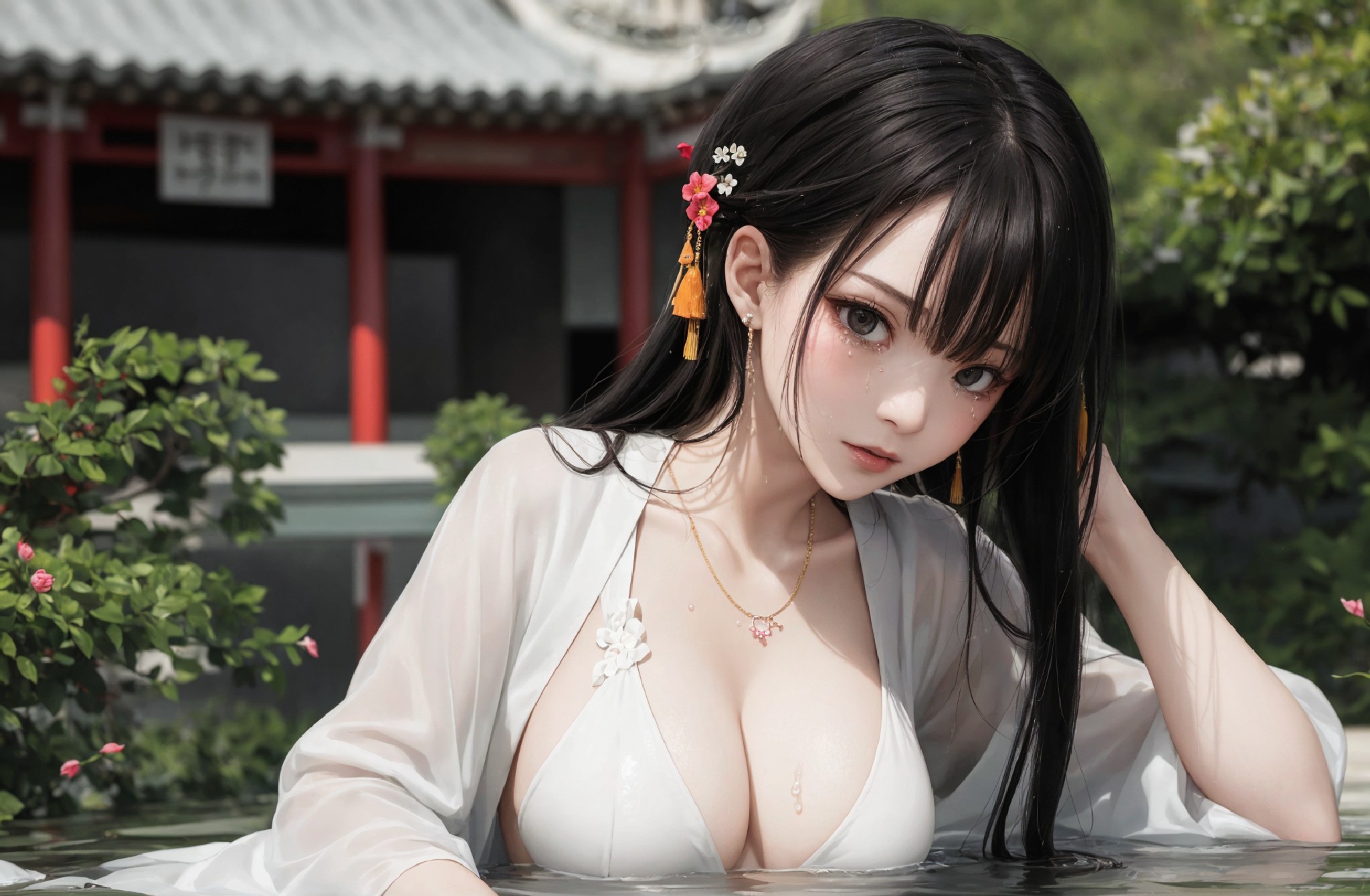 Beautiful girl in chinese Hanfu