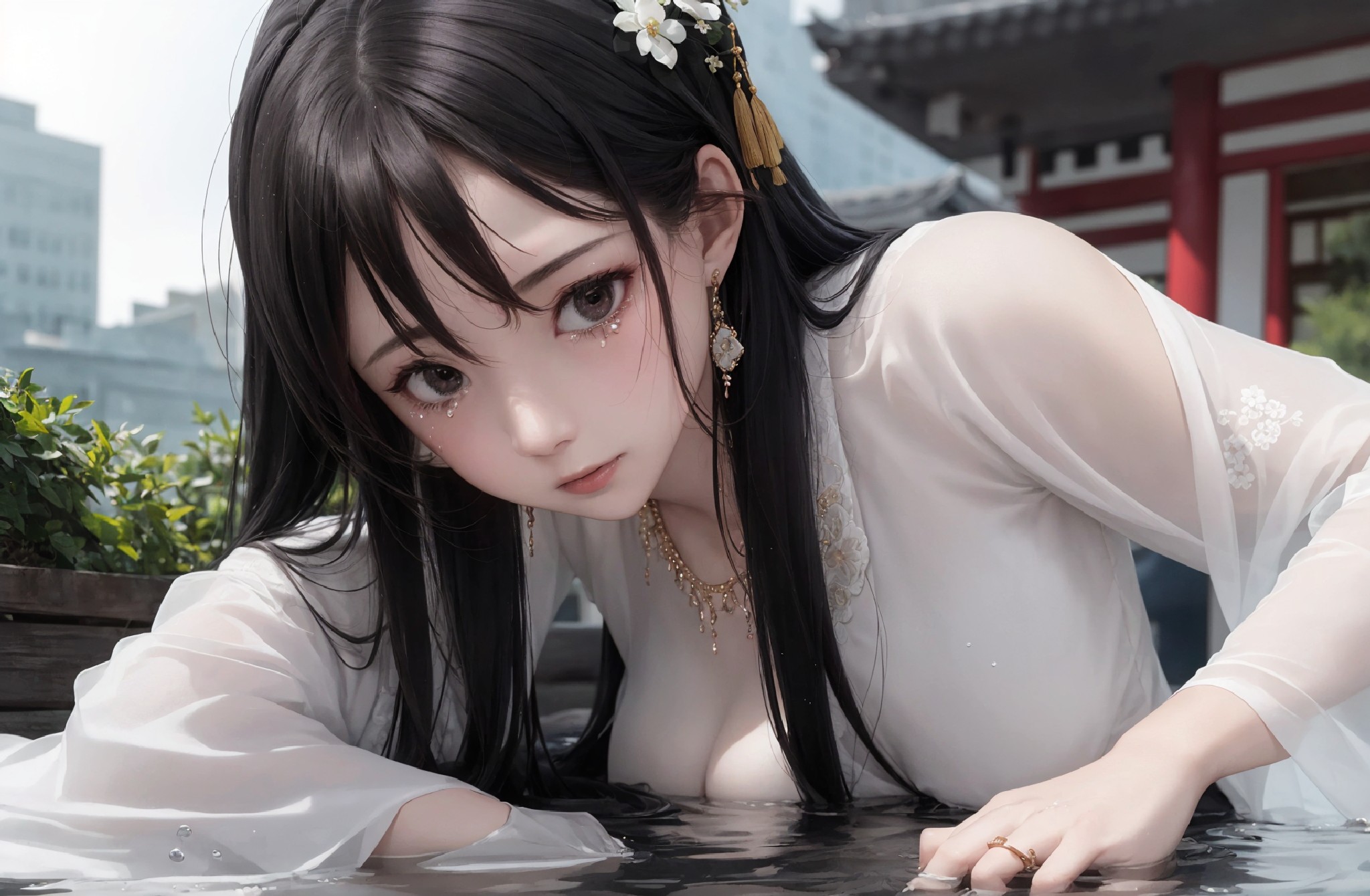 Beautiful girl in chinese Hanfu
