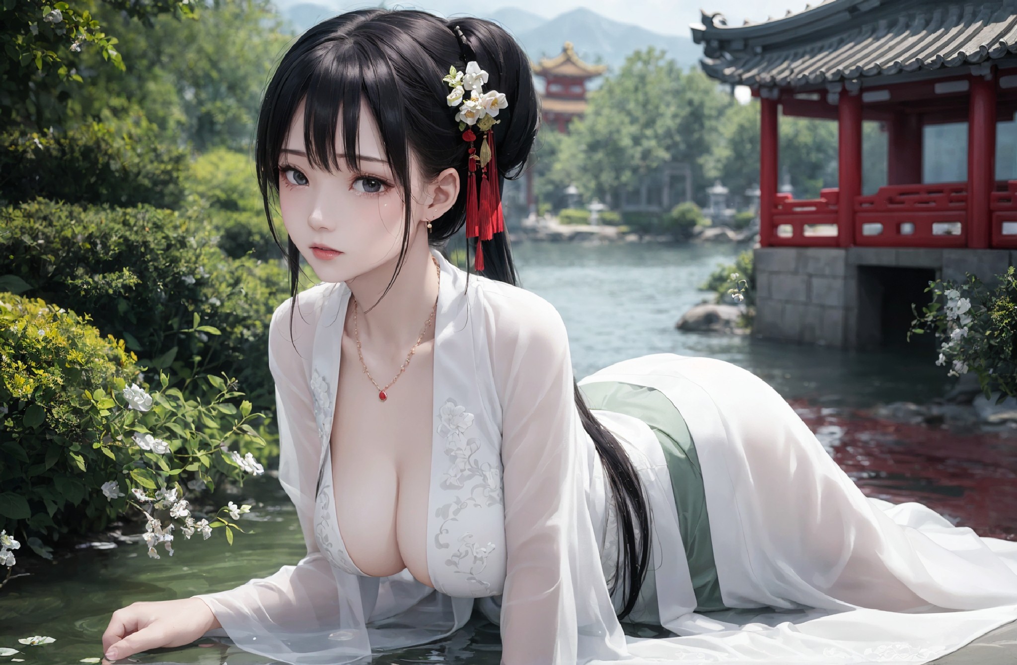 Beautiful girl in chinese Hanfu