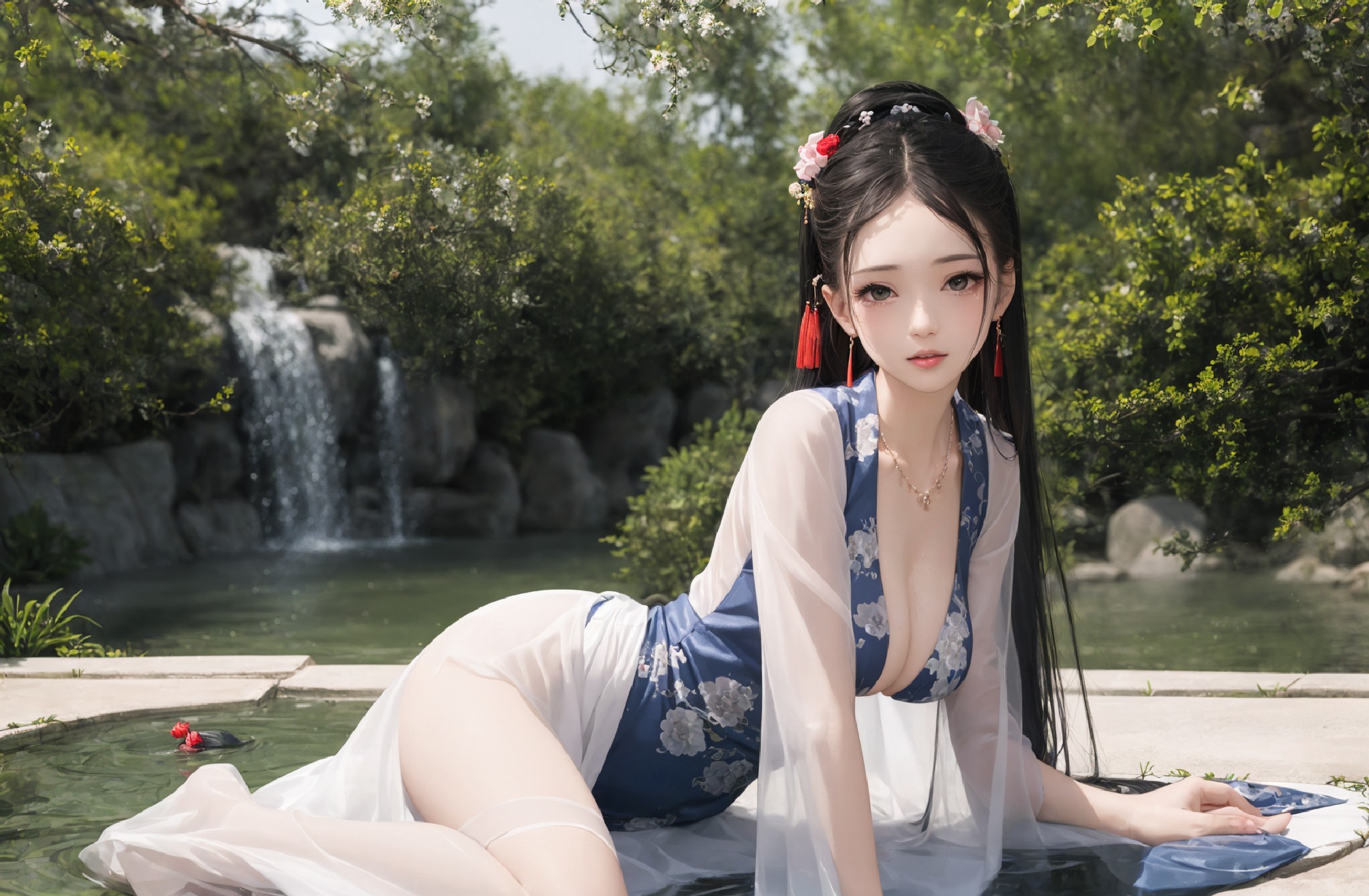 Beautiful girl in chinese Hanfu