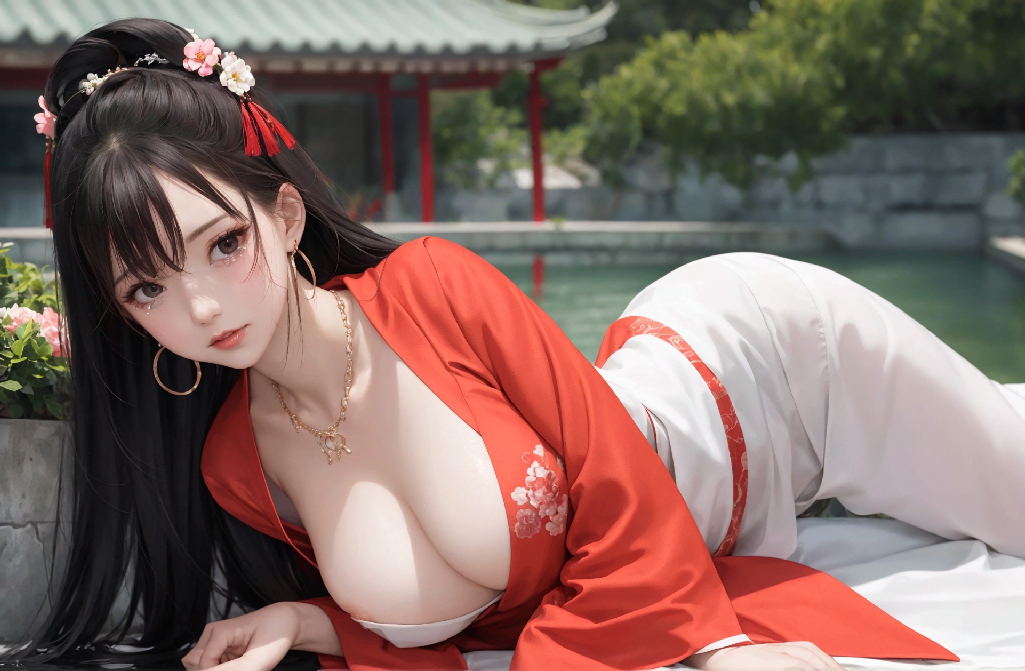 Beautiful girl in chinese Hanfu