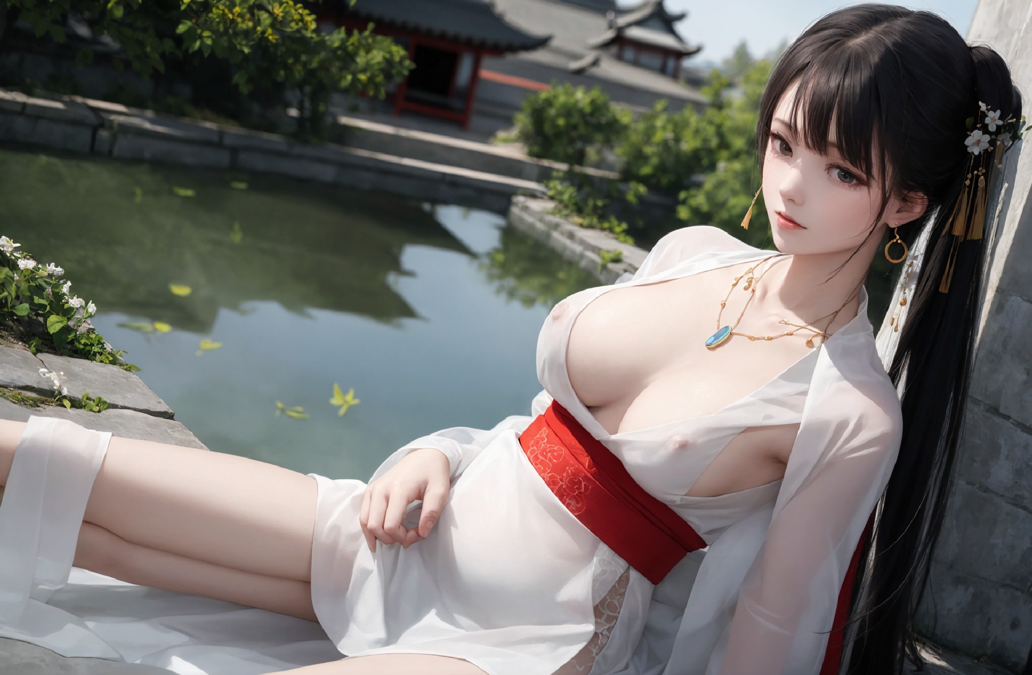 Beautiful girl in chinese Hanfu