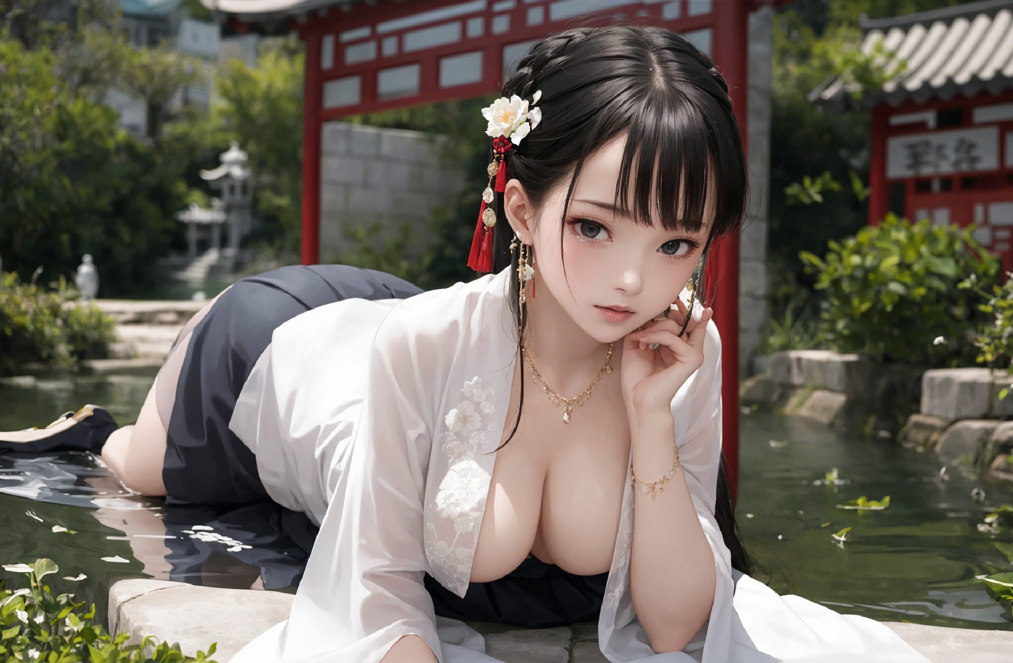 Beautiful girl in chinese Hanfu