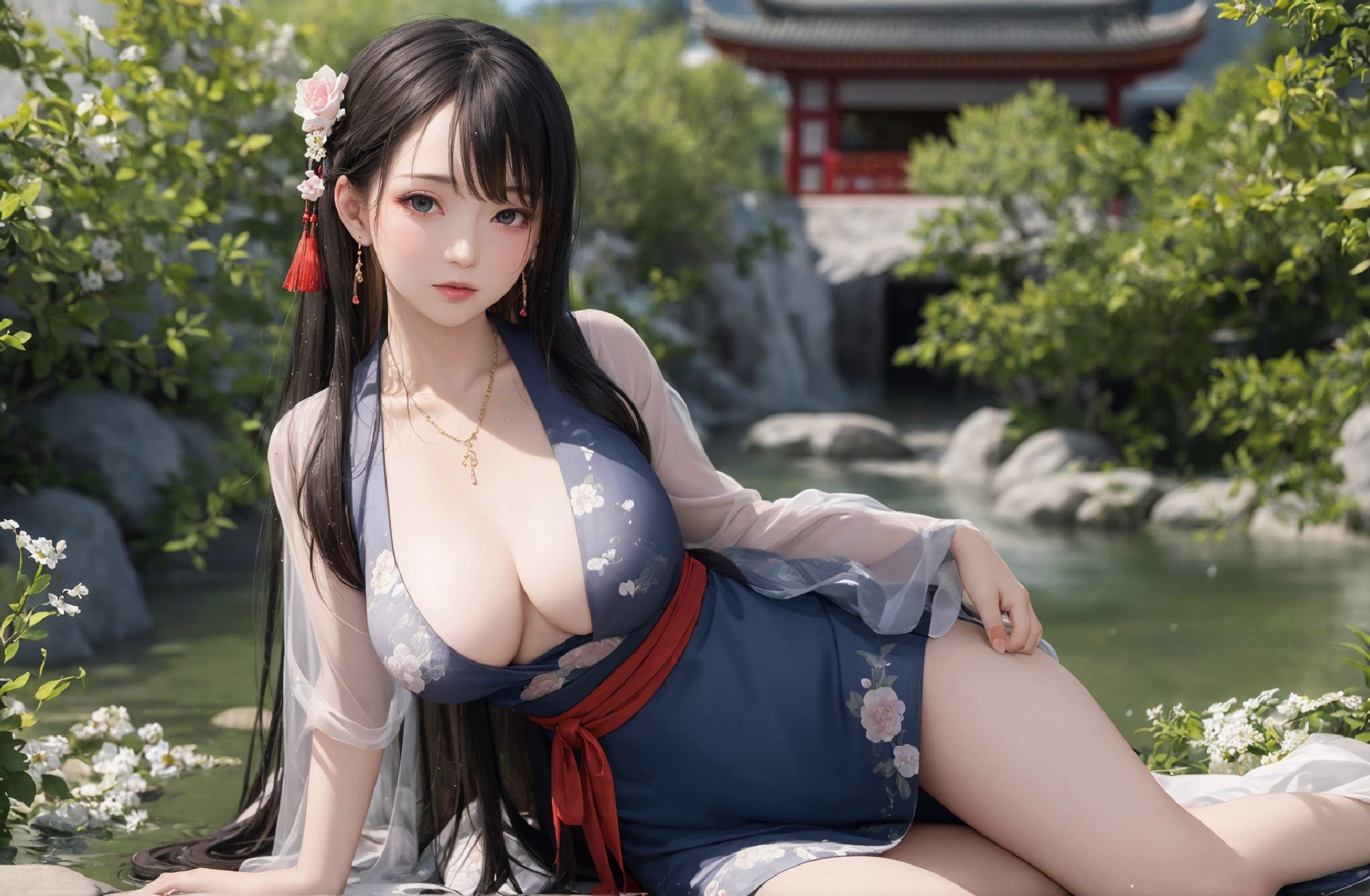 Beautiful girl in chinese Hanfu