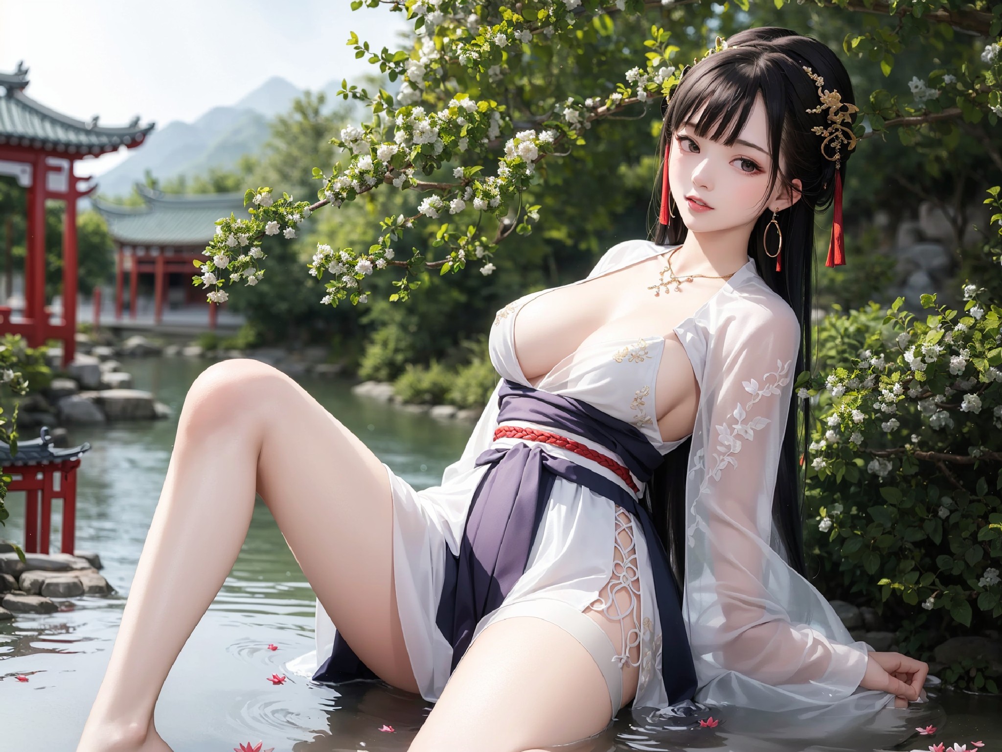 Beautiful girl in chinese Hanfu