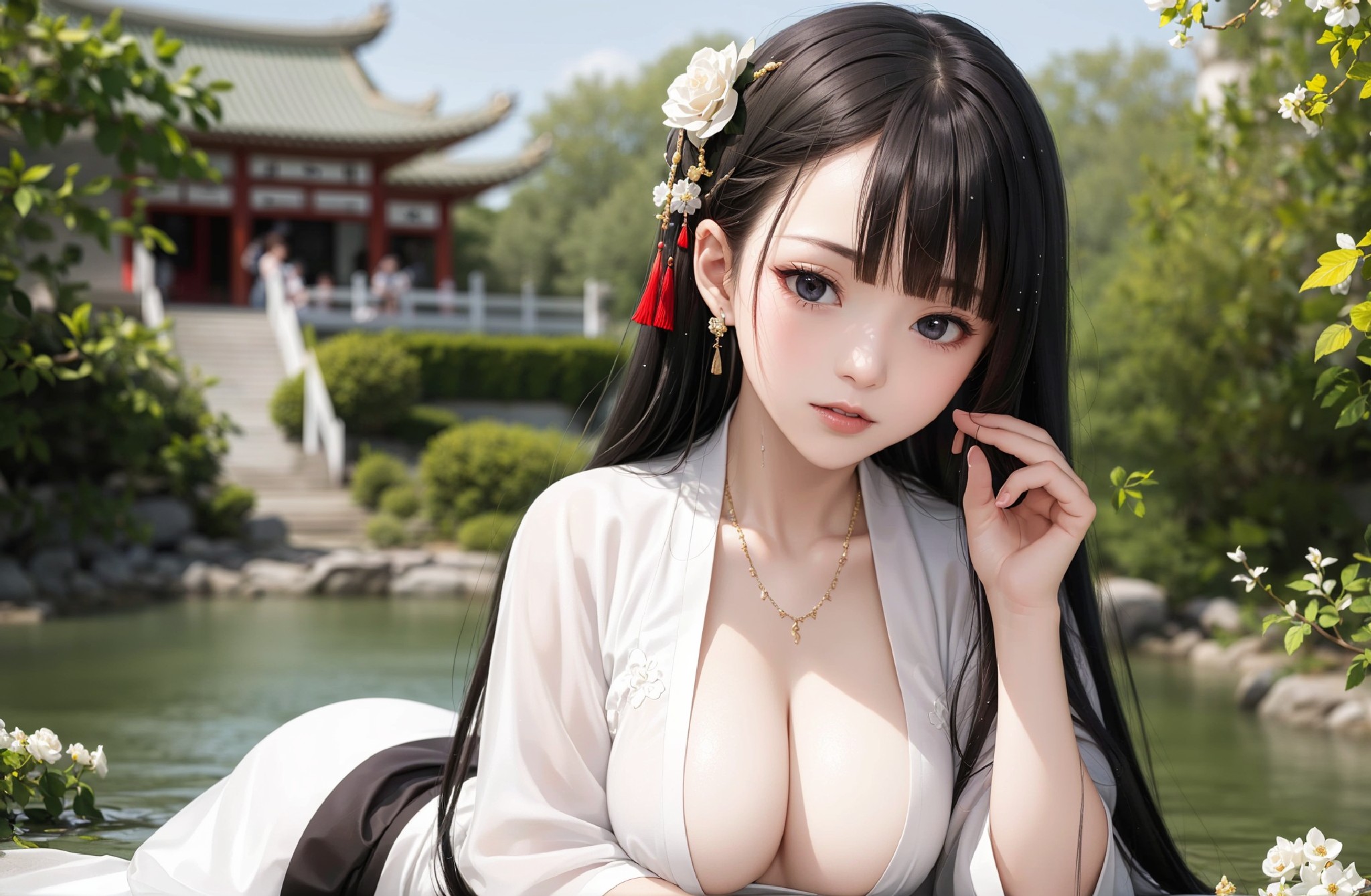 Beautiful girl in chinese Hanfu
