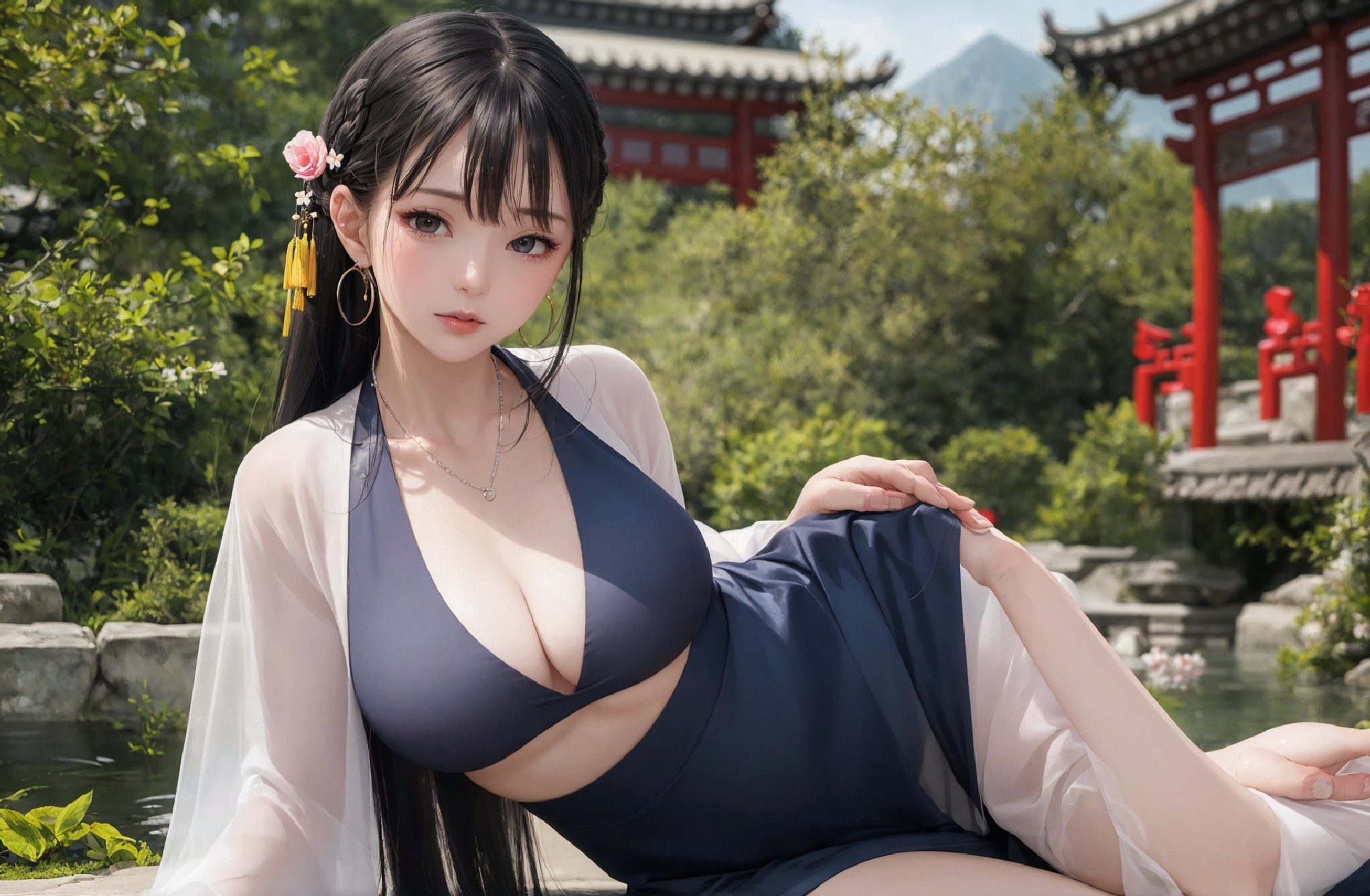 Beautiful girl in chinese Hanfu