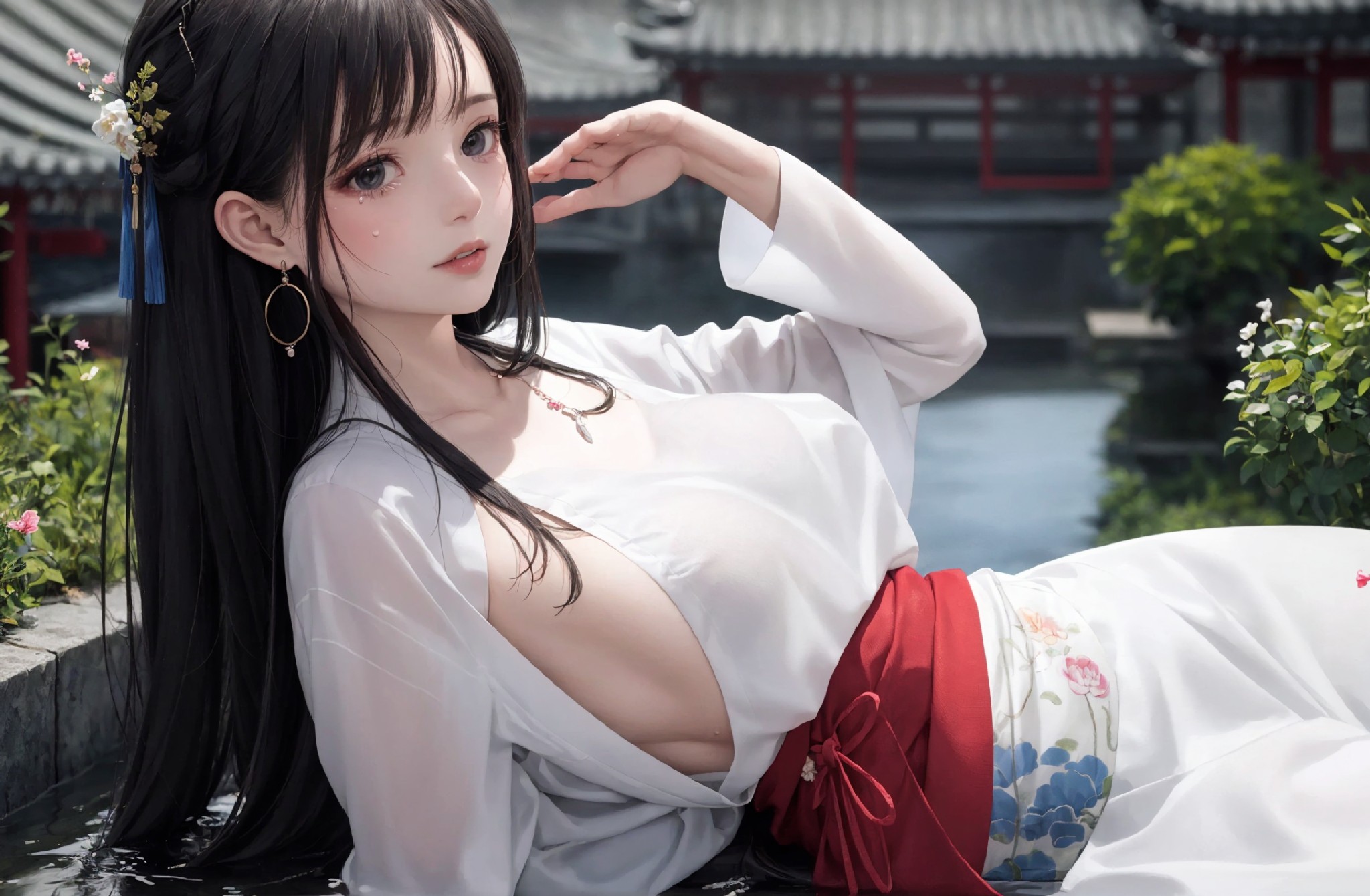 Beautiful girl in chinese Hanfu