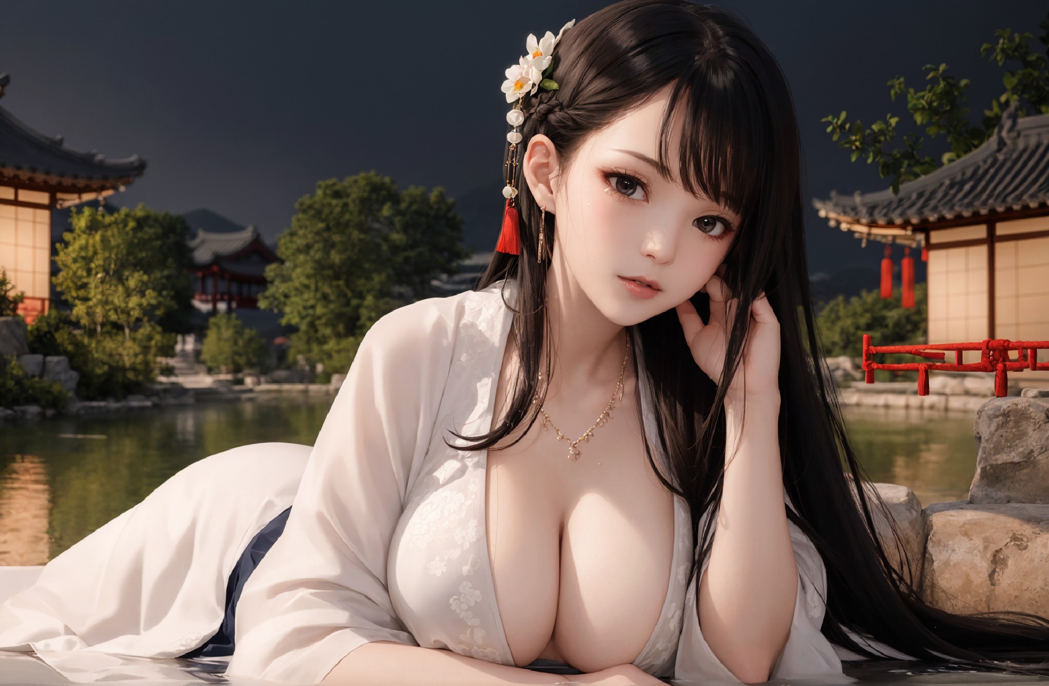 Beautiful girl in chinese Hanfu