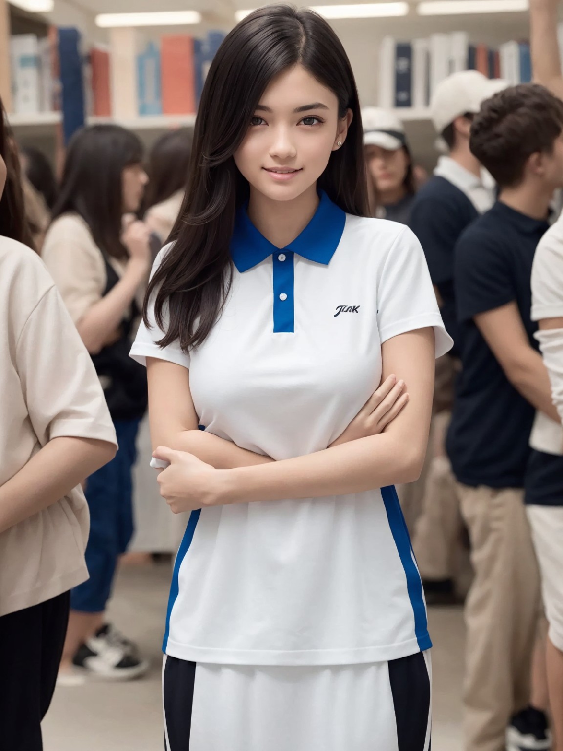 Big Tits JK · Shenzhen School Uniform · Library · Exposed