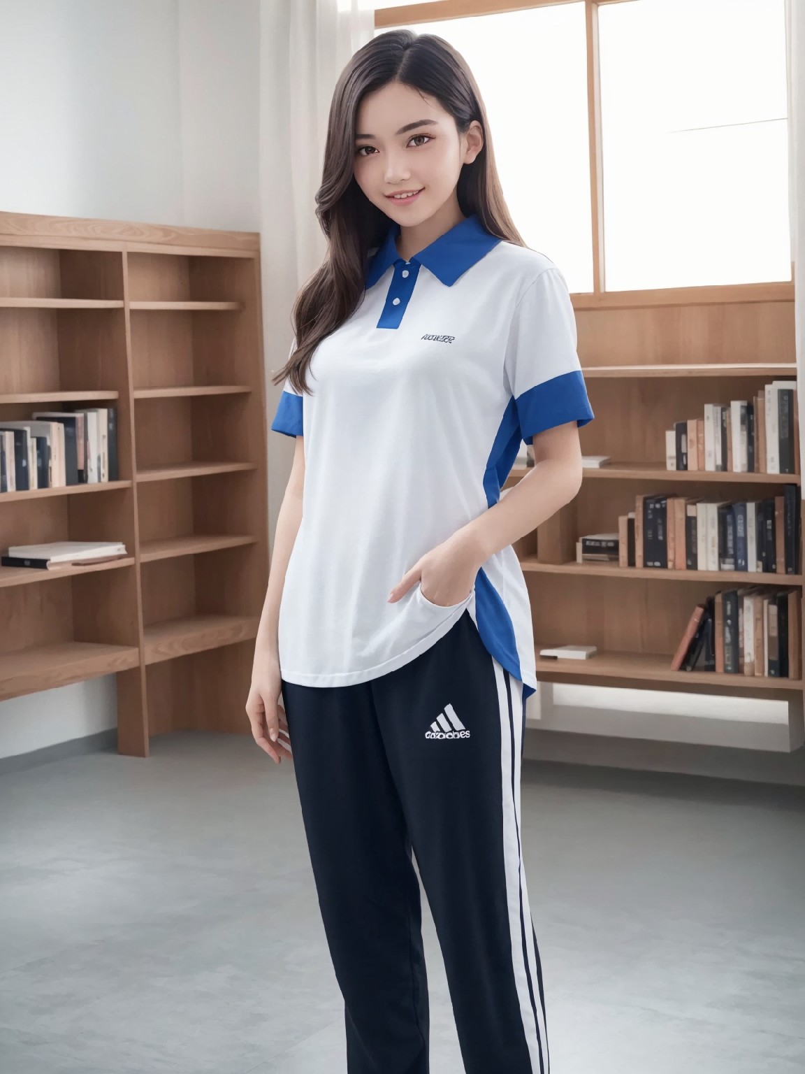Big Tits JK · Shenzhen School Uniform · Library · Exposed