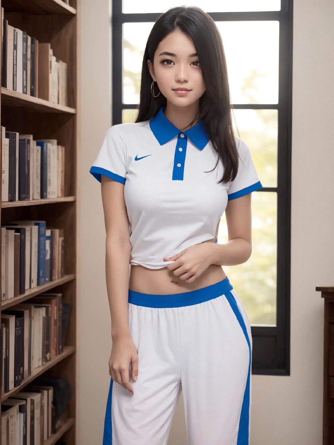 Big Tits JK · Shenzhen School Uniform · Library · Exposed