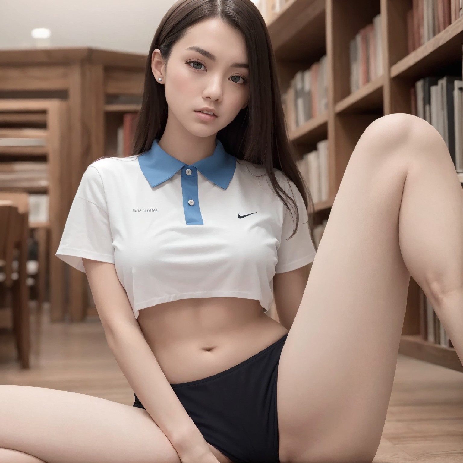 Big Tits JK · Shenzhen School Uniform · Library · Exposed