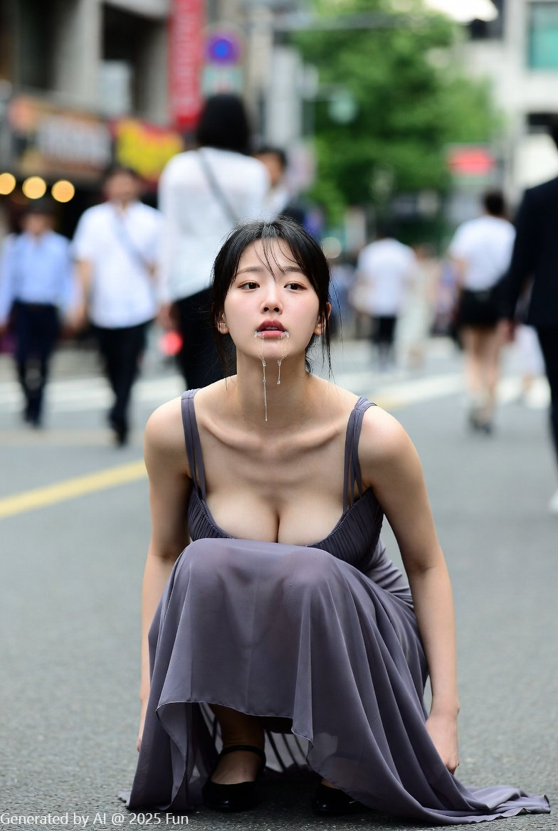 My Korean girlfriend # 3 taught him the meaning of the street