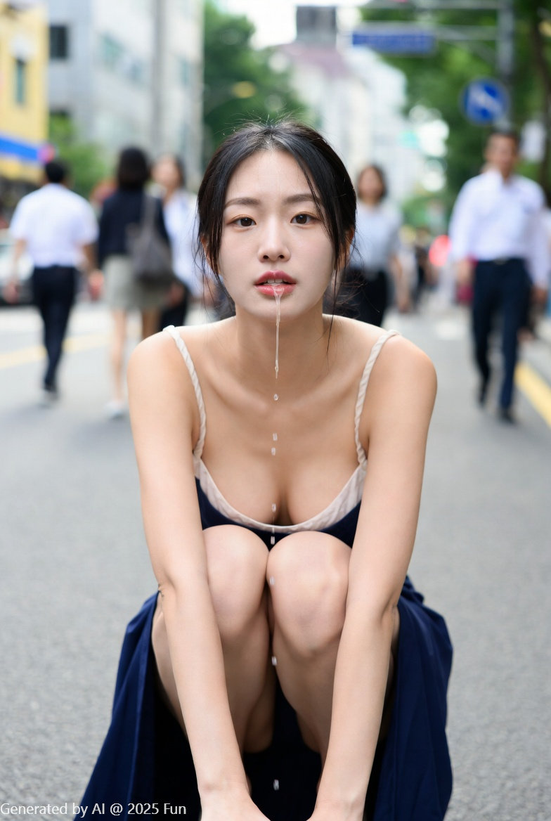 My Korean girlfriend # 3 taught him the meaning of the street
