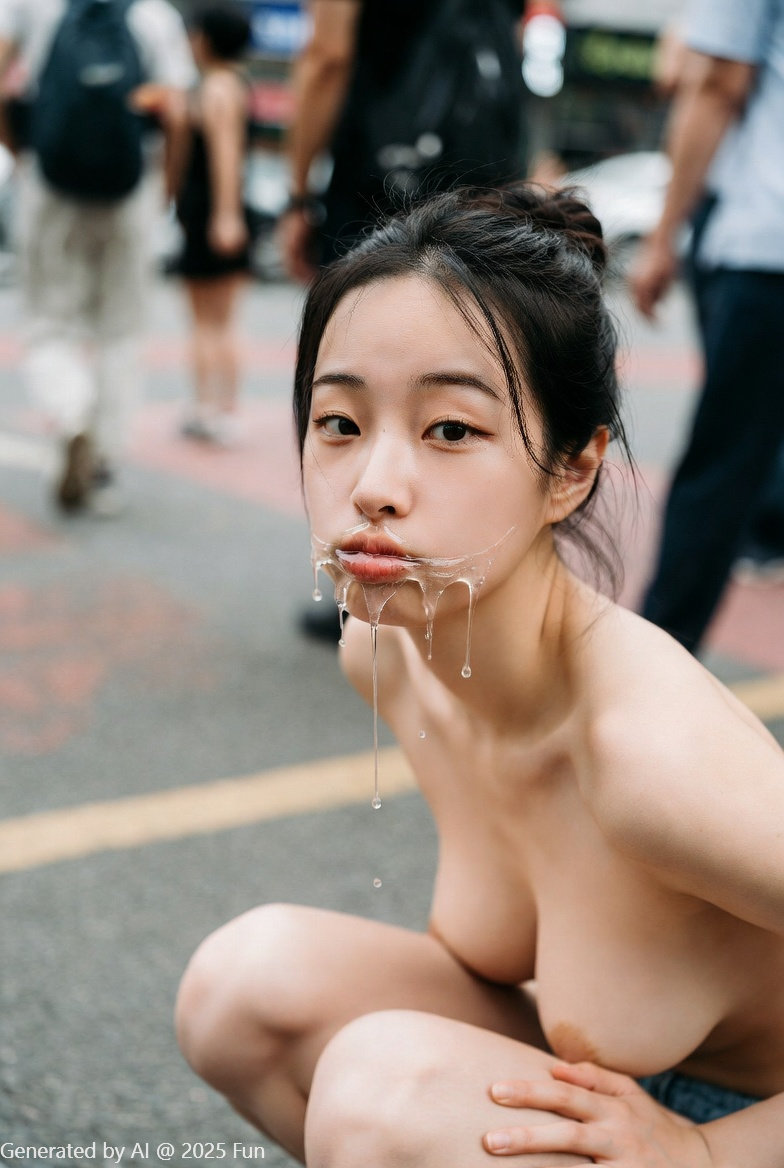 My Korean girlfriend # 3 taught him the meaning of the street