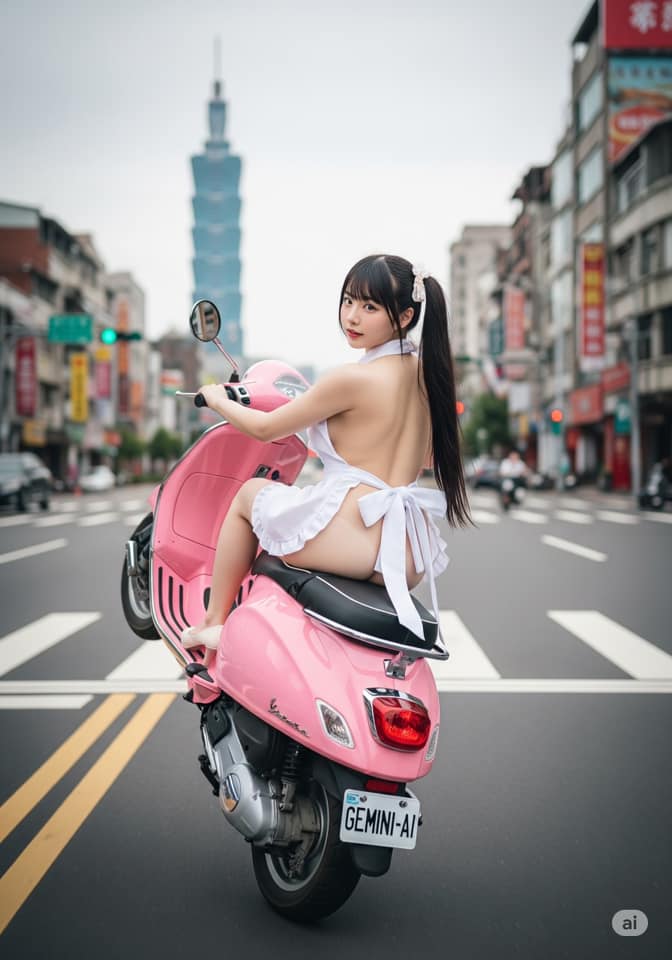 Sister with her car