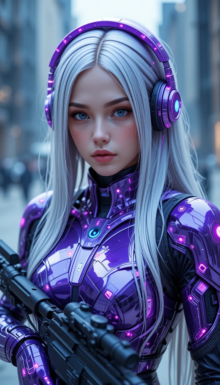 Metal Violet Segmented Armor