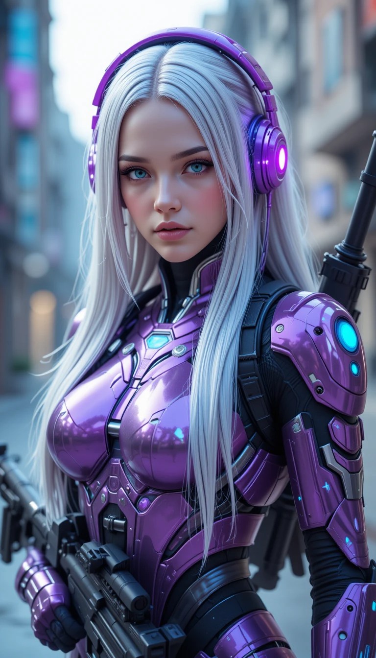 Metal Violet Segmented Armor